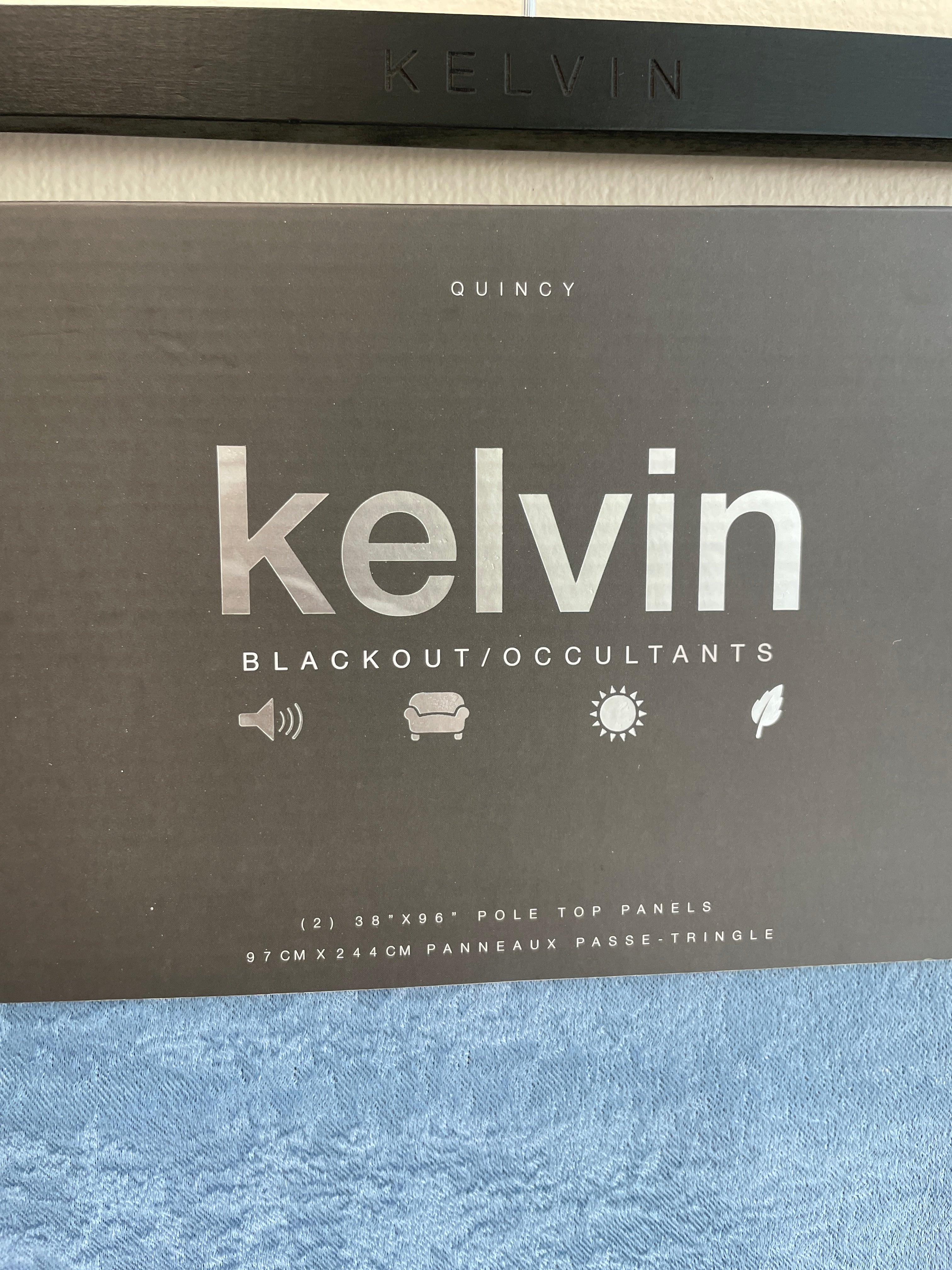 NEW - Kelvin Peyton Quincy Blackout Window Curtain, 38" W x 96" L - Retail $39 - Image 4