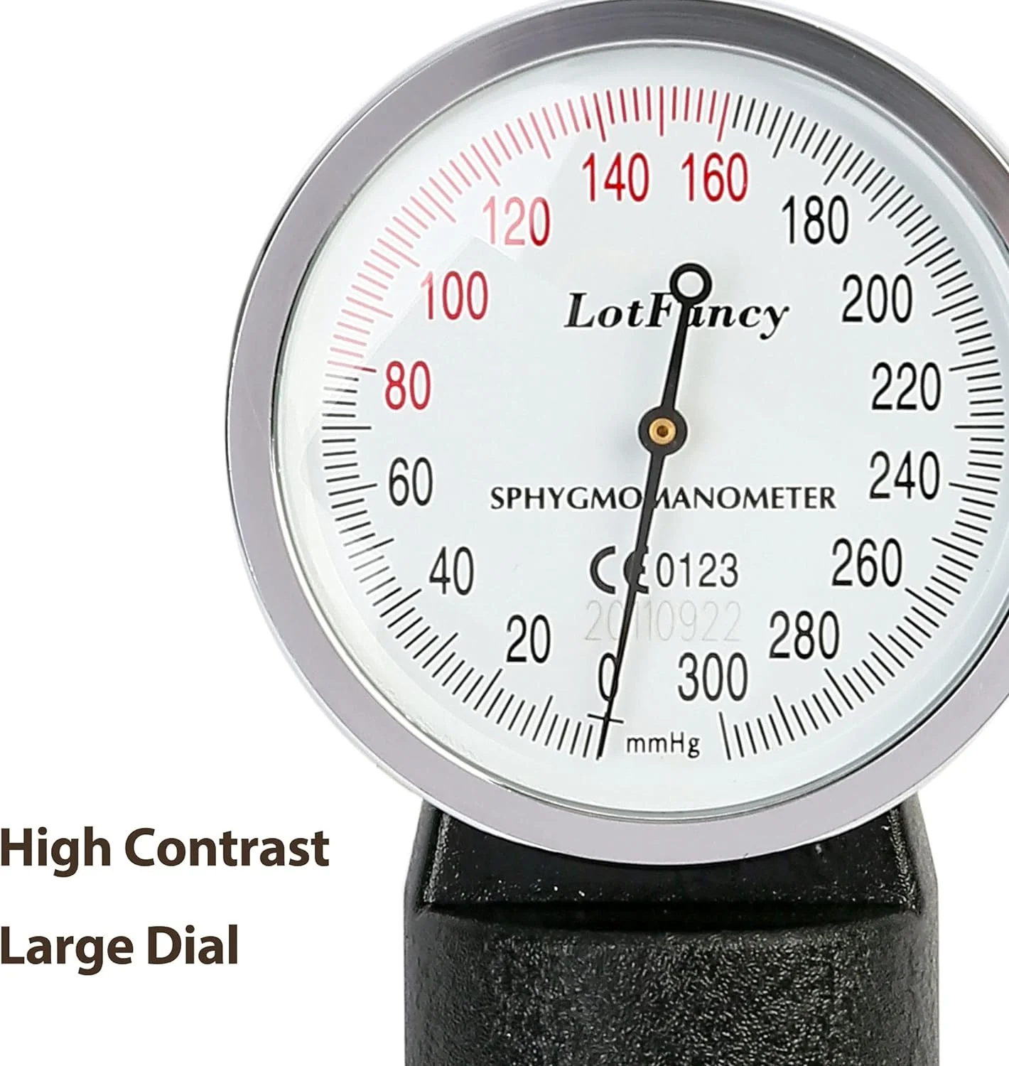 Aneroid Sphygmomanometer by LotFancy, X -Large Thigh BP Cuff(16-26in), Professional Manual Blood Pressure Monitor, Black Adult Cuff and Carrying Case - Image 2