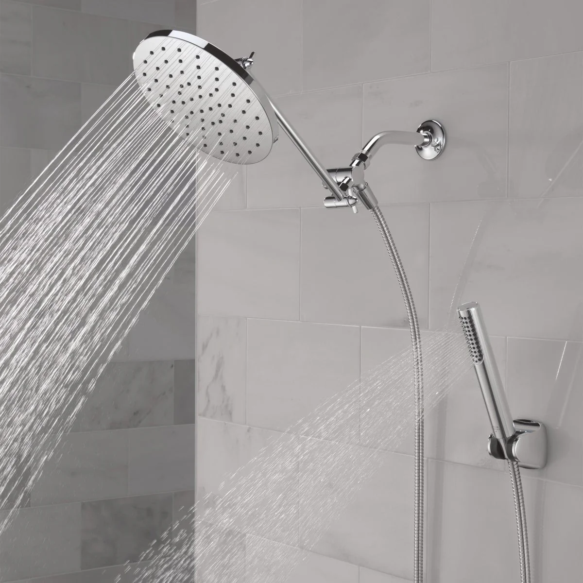 Delta Chrome Adjustable Shower Head with Hand Shower - Image 4