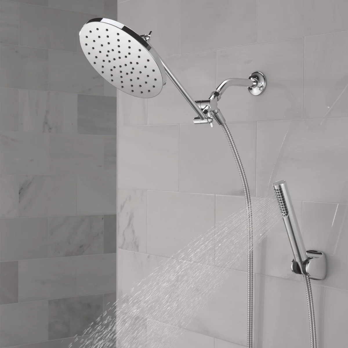 Delta Chrome Adjustable Shower Head with Hand Shower - Image 5