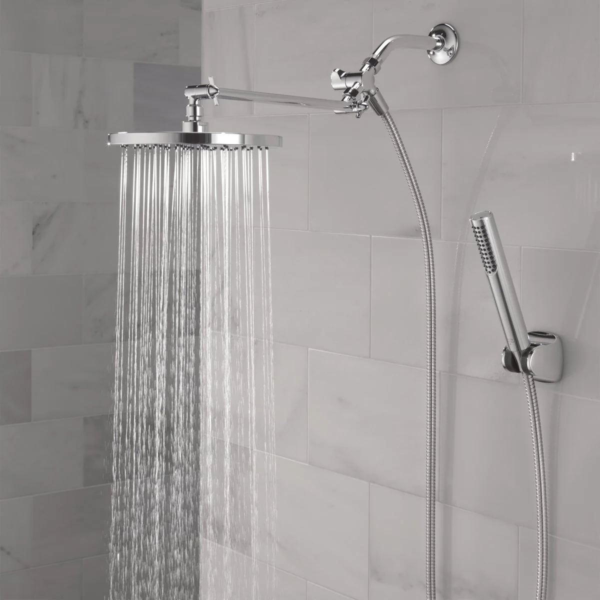 Delta Chrome Adjustable Shower Head with Hand Shower - Image 7