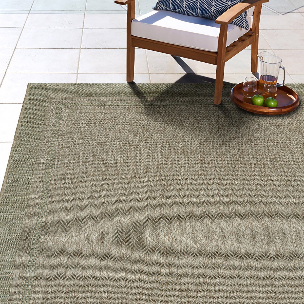 Ravenna Indoor/Outdoor Rug, 7 ft. 10 in. x 10 ft. Landry Green - Image 2