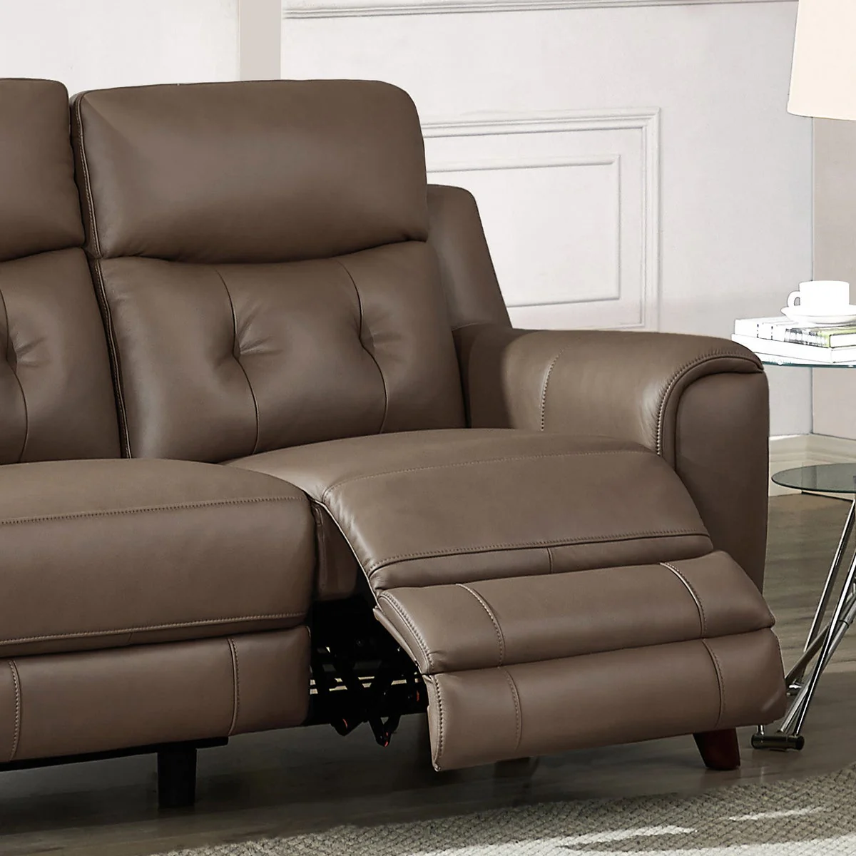 Malibu Leather Power Reclining Sofa with Power Headrests - Image 2