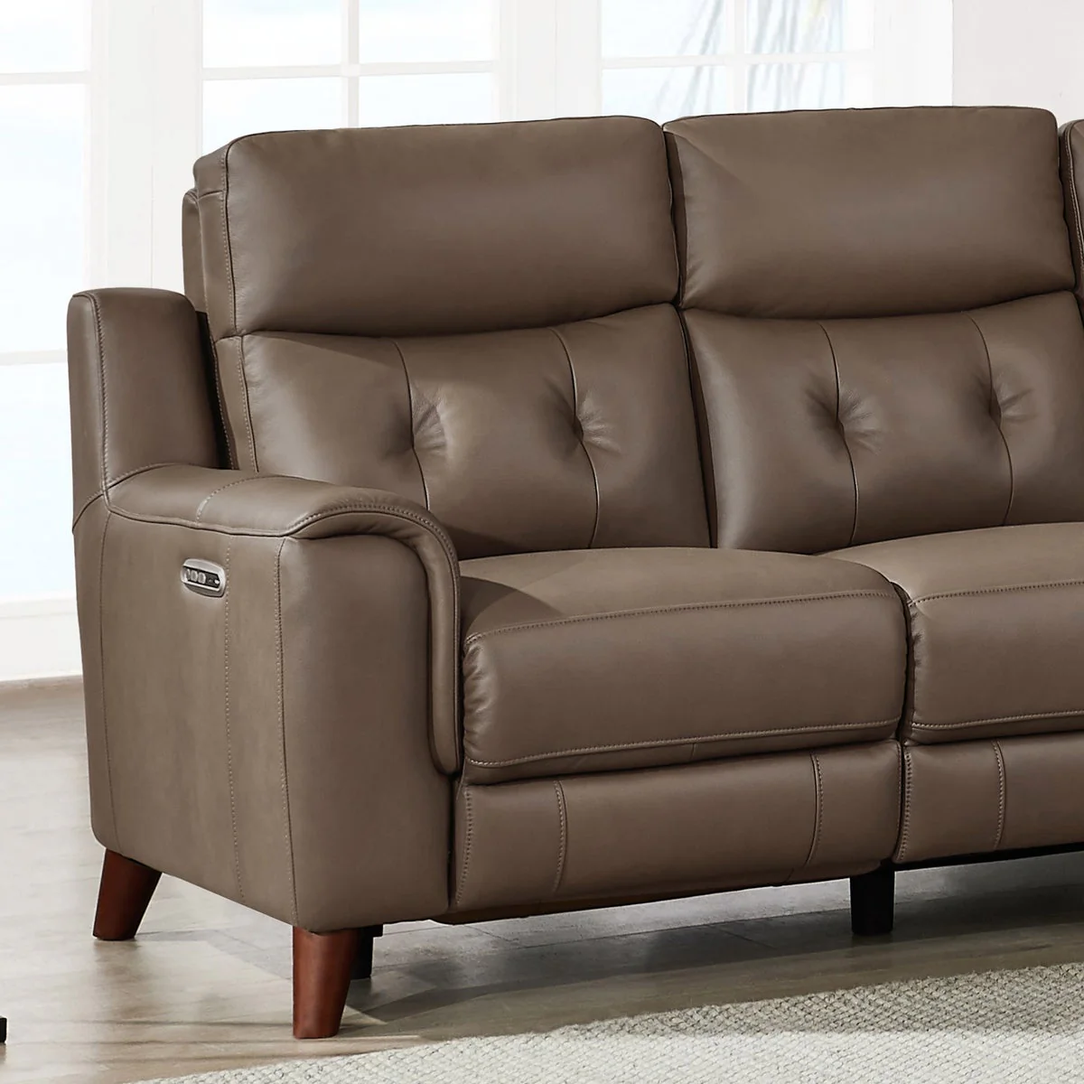 Malibu Leather Power Reclining Sofa with Power Headrests - Image 4