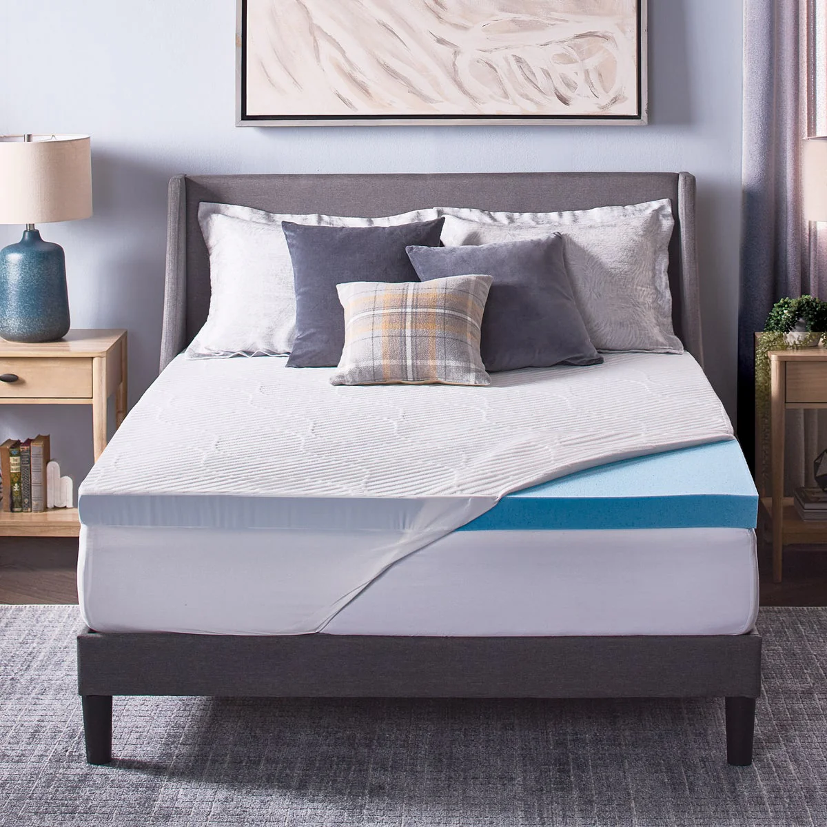 Novaform TWIN XL ComfortLuxe Plus Gel Memory Foam Mattress Topper