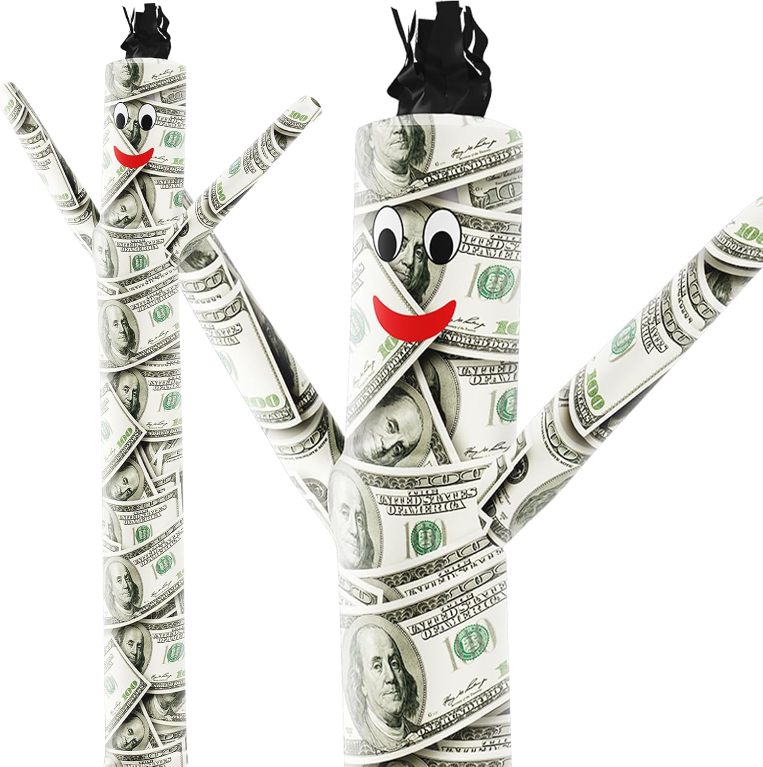 LookOurWay Air Dancers Inflatable Tube Man Attachment - 10 Feet Tall Wacky Waving Inflatable Dancing Tube Guy for Business Promotion - Blower Not Included - Character Money Themed - Billionaire