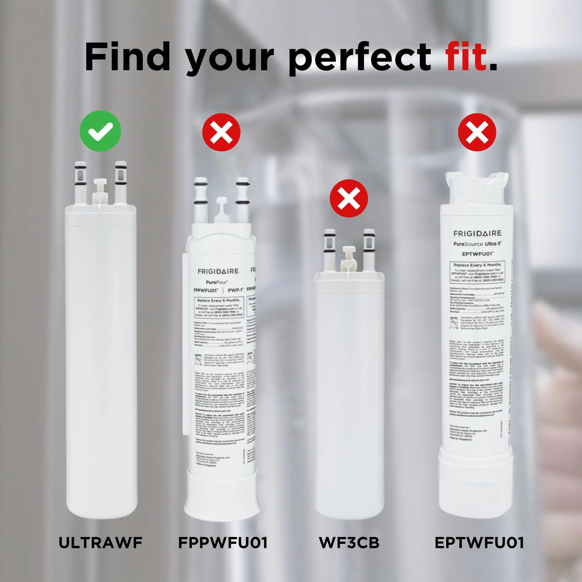 FRIGIDAIRE ULTRAWF Pure Source Ultra Water Filter, Original, White, 1 Count - Image 4