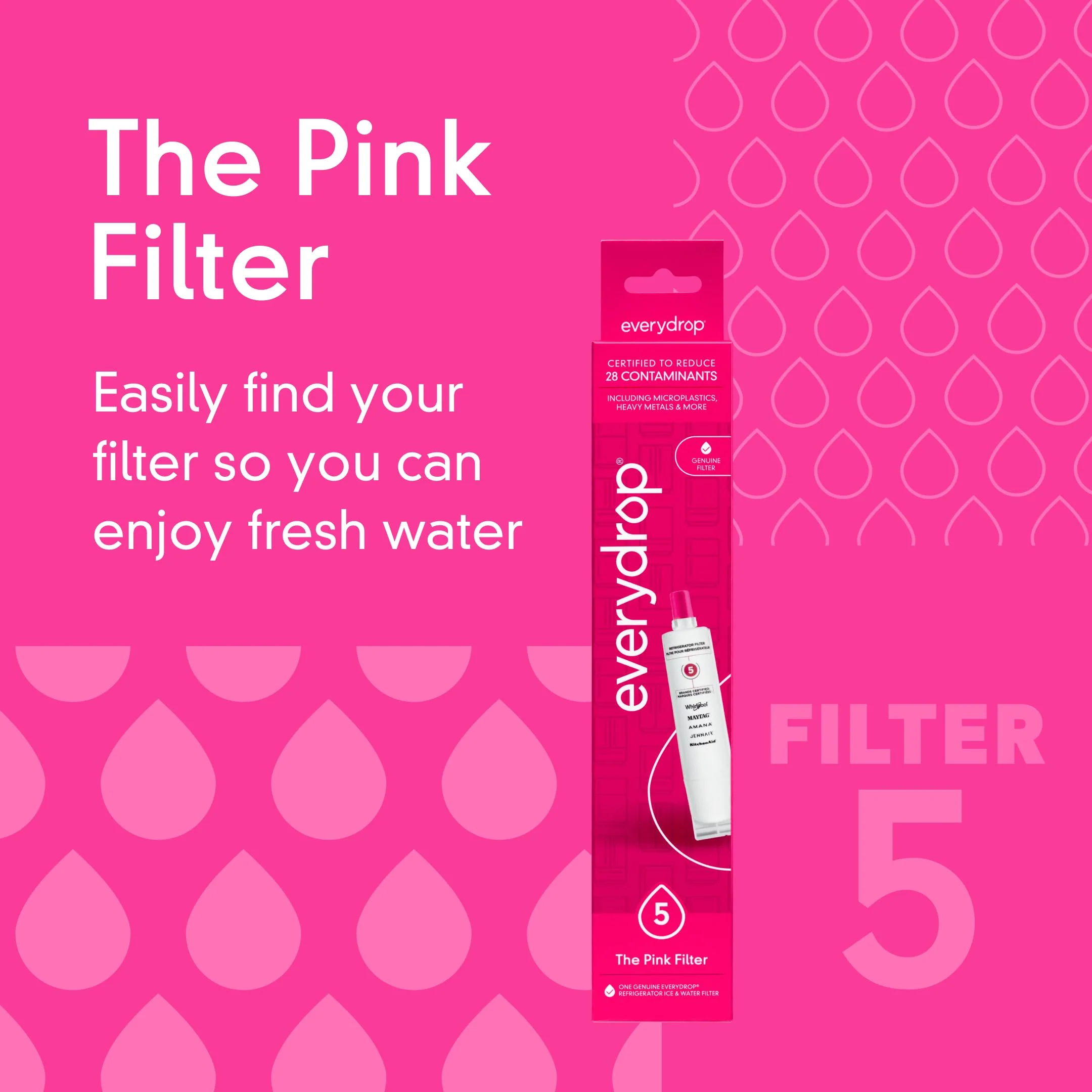 everydrop® by Whirlpool Ice and Water Refrigerator Filter 5, EDR5RXD1, Single-Pack - Image 3