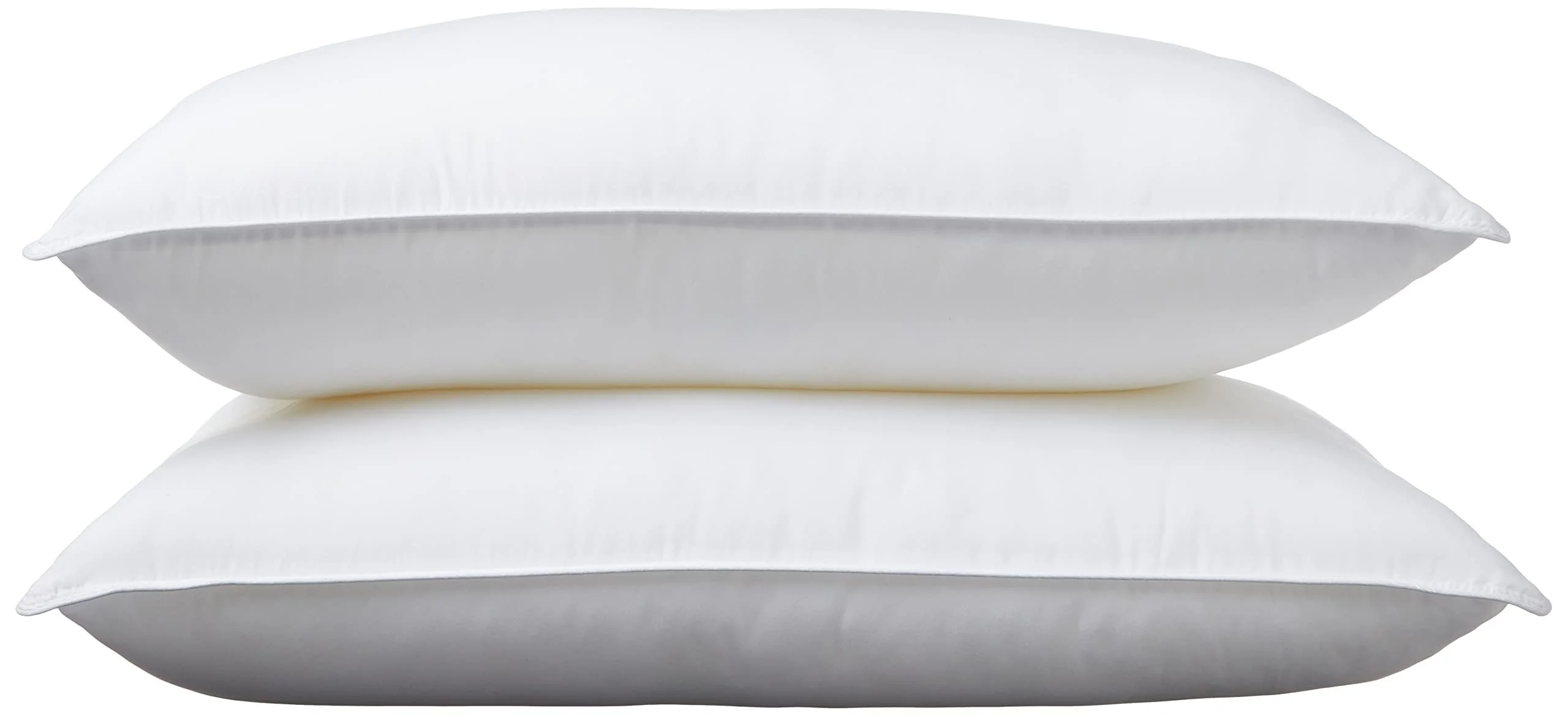 Amazon Basics Down Alternative Pillows for Stomach and Back Sleepers, Soft Density, Standard Size 26" x 20", White, 2-Pack - Image 3