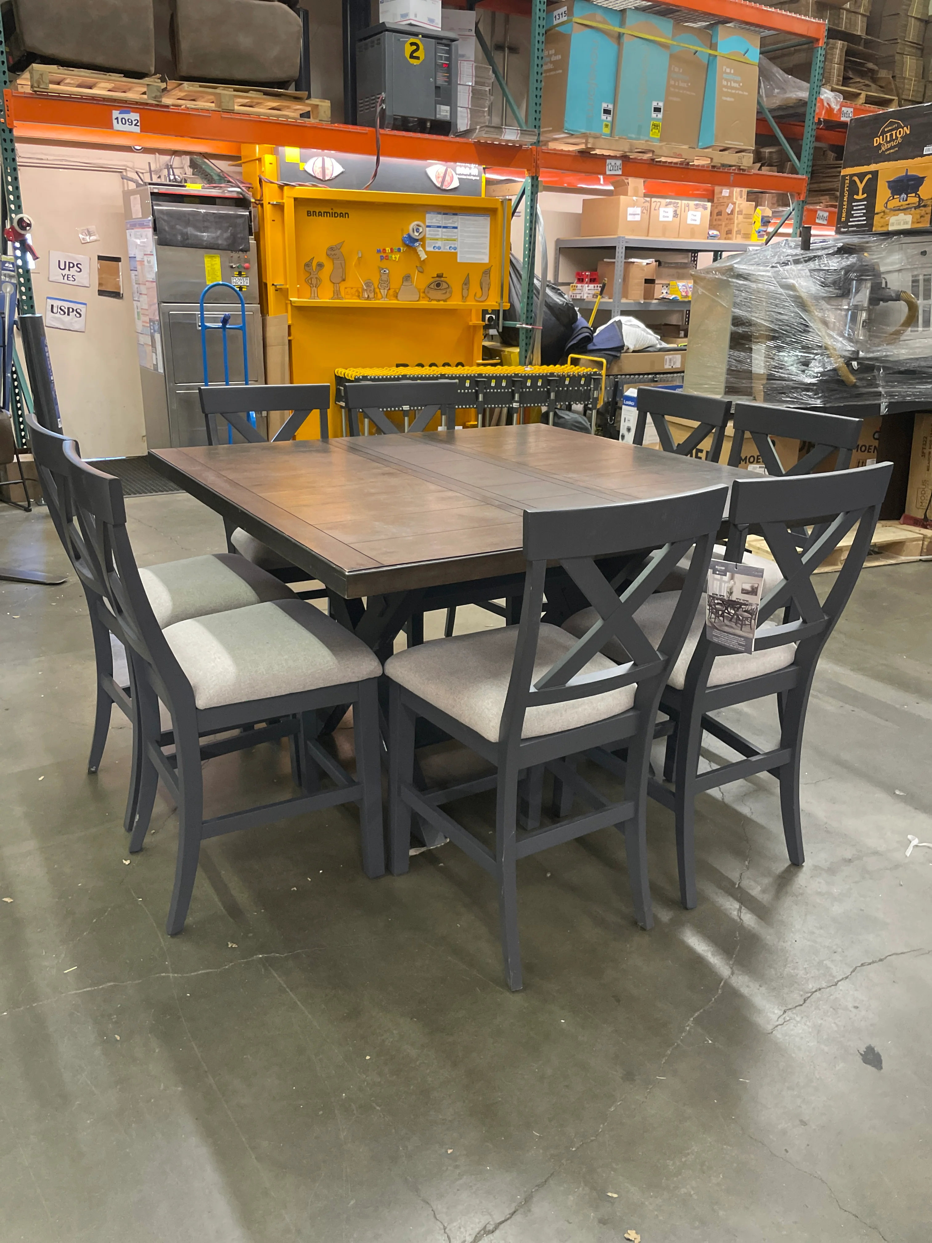 Costco - Tristan Two Tone 9-Piece High Top Dining Set - Retail $1699 - Image 5