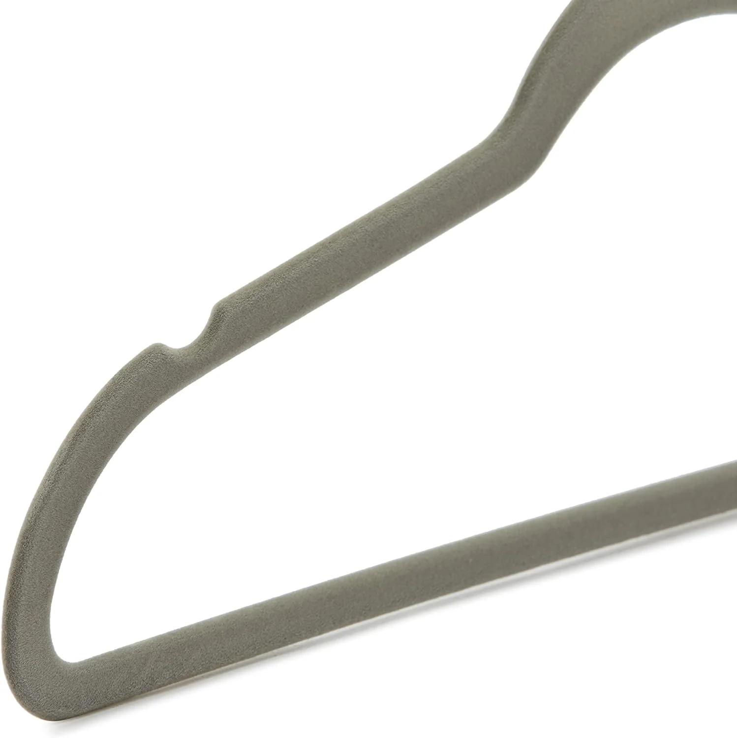 Amazon Basics Slim, Velvet, Non-Slip Suit Clothes Hangers, Gray/Silver - Pack of 50 - Image 5