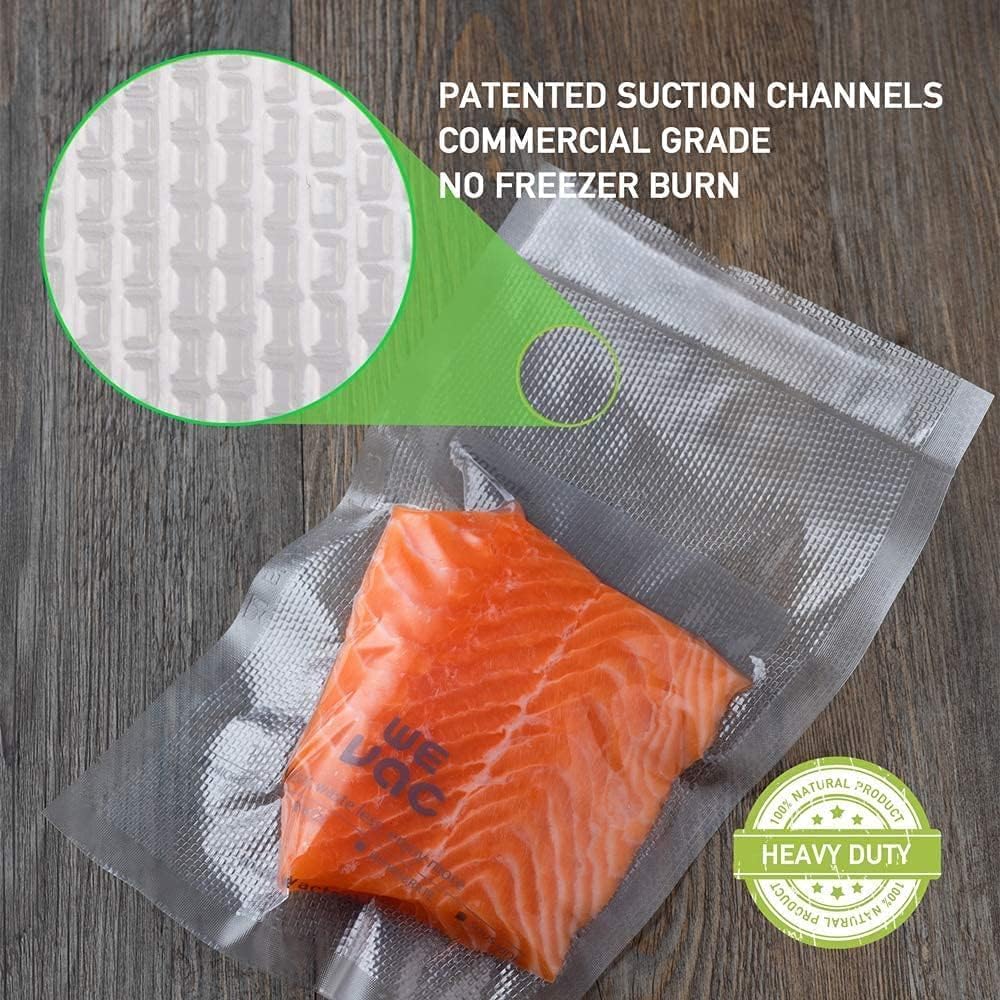 Wevac Vacuum Sealer Bags 100 Quart 8x12 Inch for Food Saver, Seal a Meal, Weston. Commercial Grade, BPA Free, Heavy Duty, Great for vac storage, Meal Prep or Sous Vide - Image 3