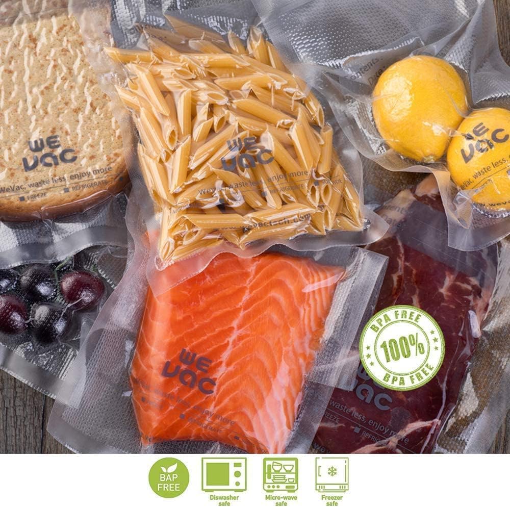 Wevac Vacuum Sealer Bags 100 Quart 8x12 Inch for Food Saver, Seal a Meal, Weston. Commercial Grade, BPA Free, Heavy Duty, Great for vac storage, Meal Prep or Sous Vide - Image 6