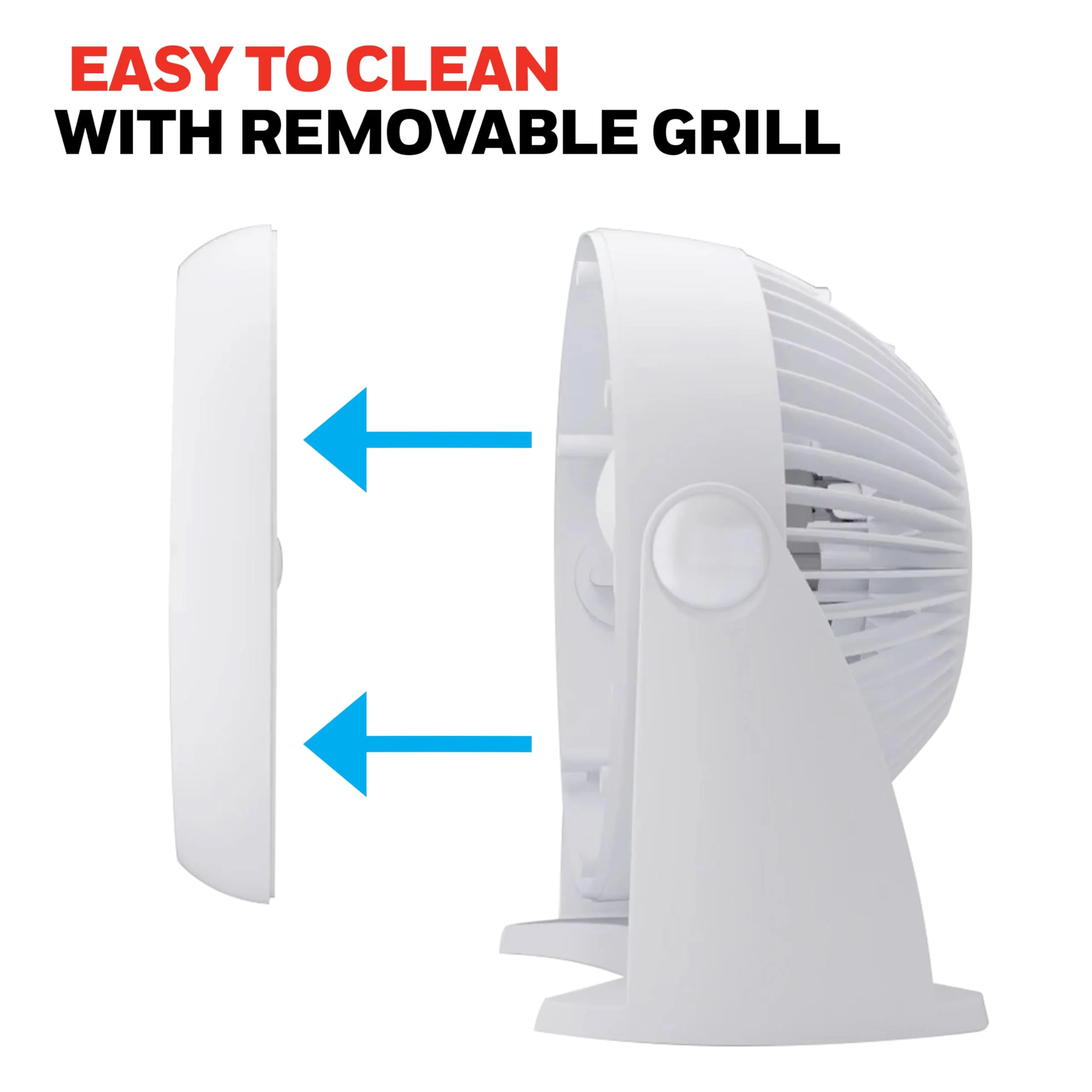 Honeywell HT-904 TurboForce Tabletop Air Circulator Fan, Small, White – Quiet Personal Fan for Home or Office, 3 Speeds and 90 Degree Pivoting Head - Image 9