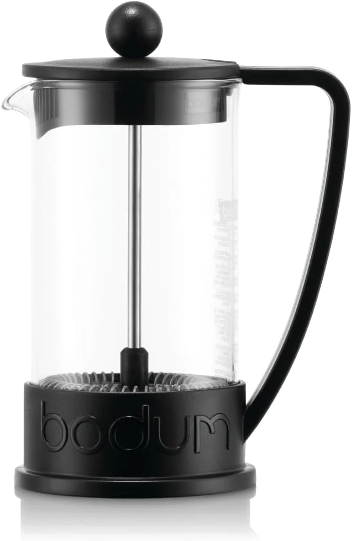 Bodum 12oz Brazil French Press Coffee Maker, High-Heat Borosilicate Glass, Black - Made in Portugal - Image 4