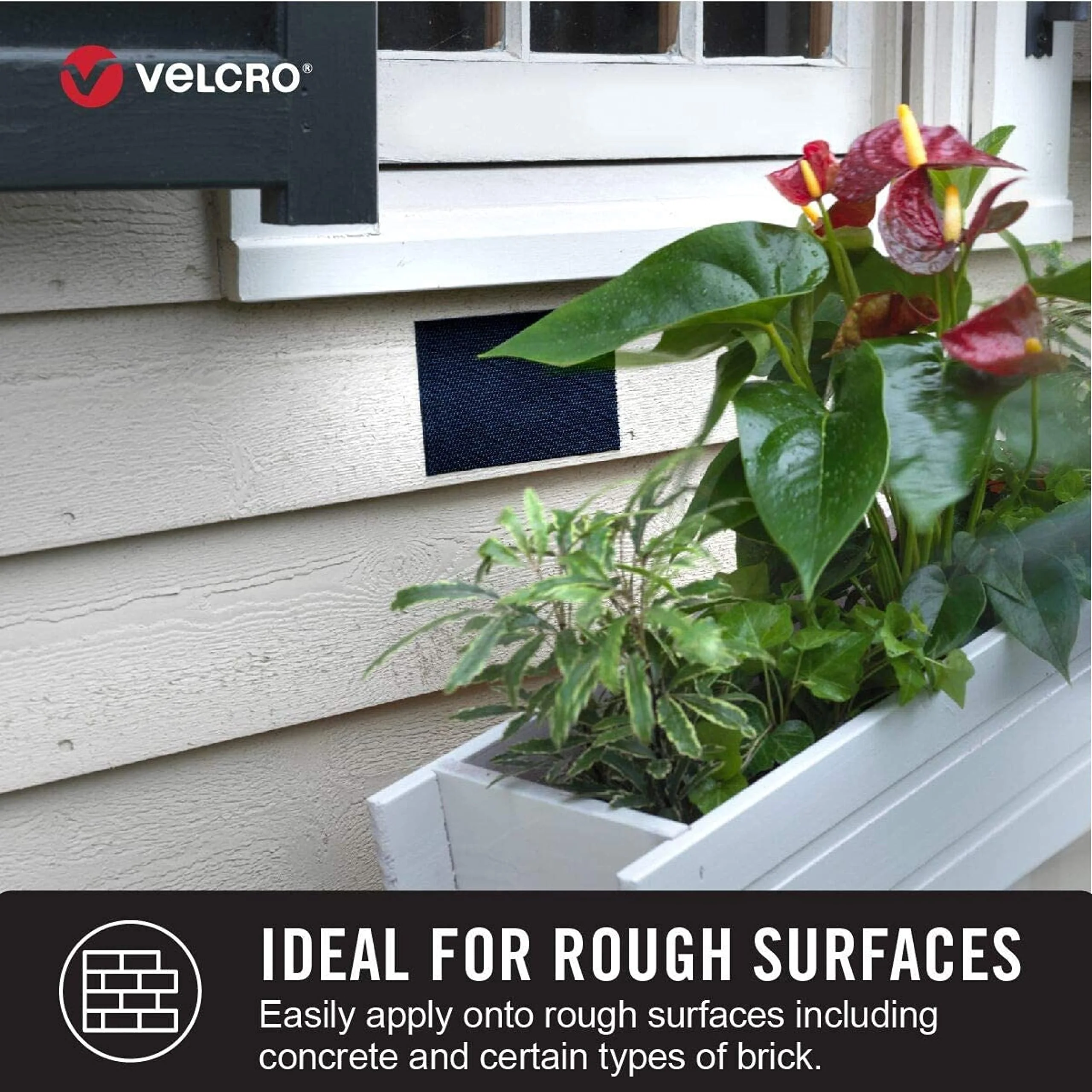 VELCRO Brand Extreme Outdoor Heavy Duty Tape | 10Ft x 1 In | Holds 15 lbs | Black with Stick on Adhesive | Strong Weather Resistant Holding Power - 91843 - Image 2