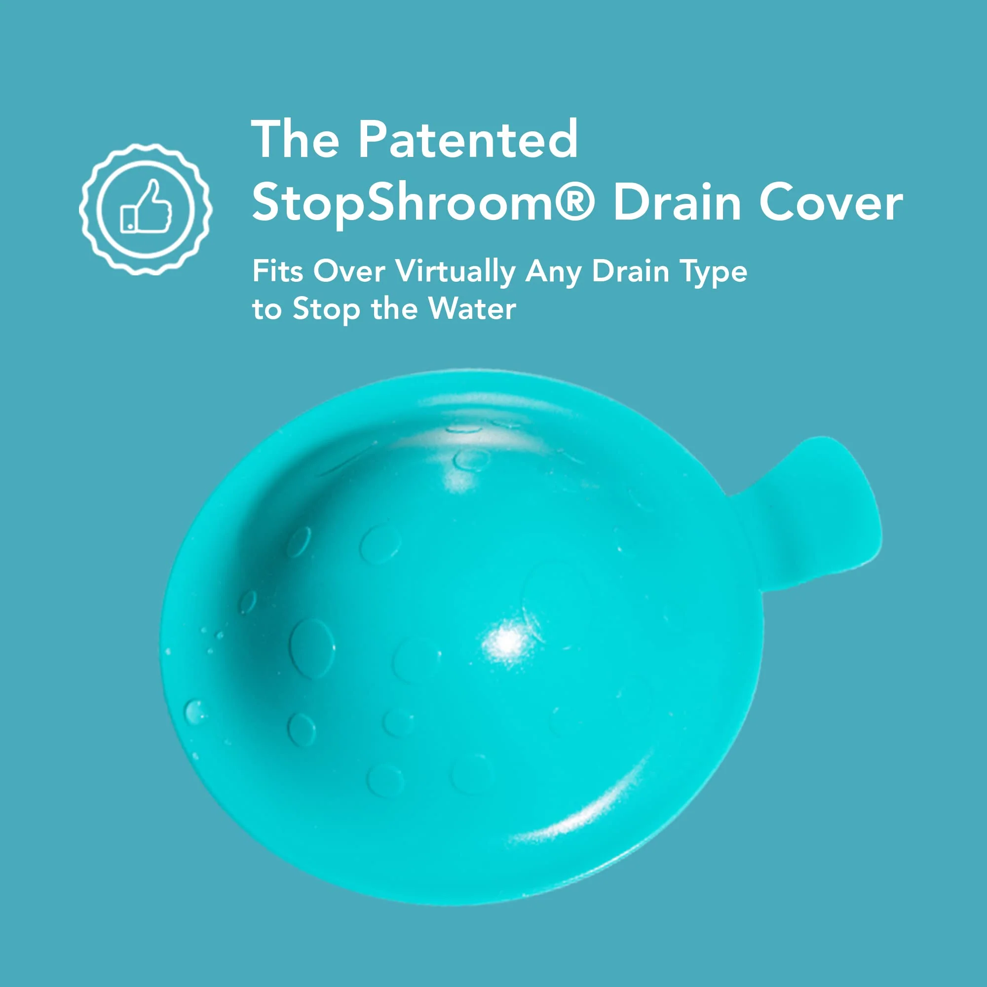 StopShroom STBLU232 Universal Stopper Plug Cover for Bathtub, Bathroom and Kitchen Drains, Aqua - Image 8