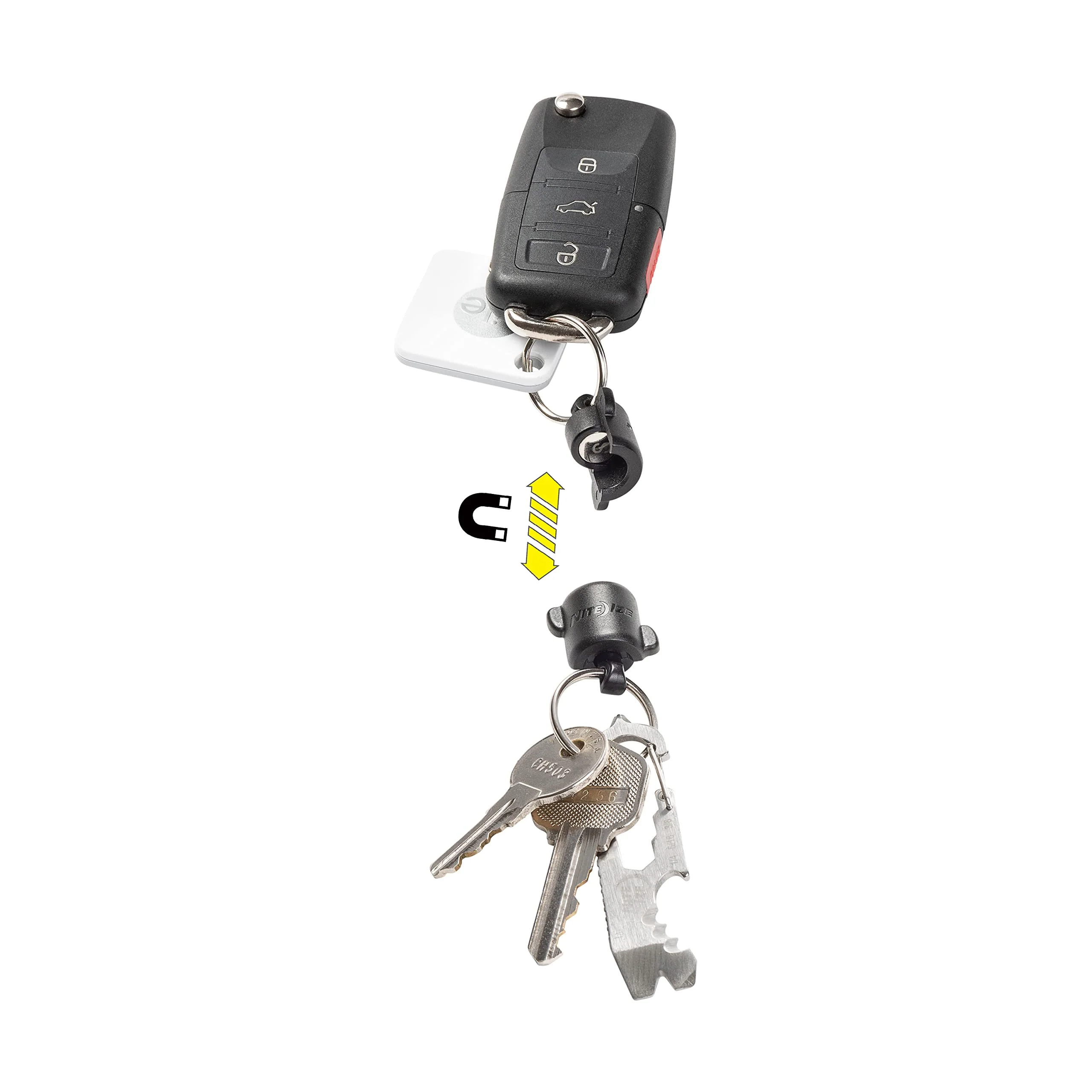 Nite Ize Polycarbonate Keyring 360 Magnetic Quick Connector, Magnetic Locking Split Rings for Keys - Image 5