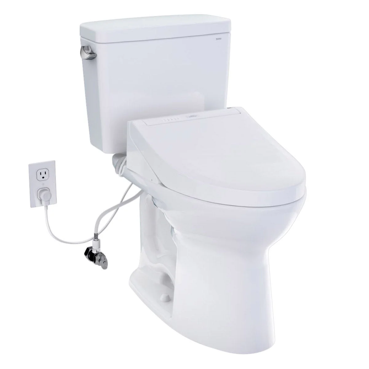 NEW - TOTO Drake 2-piece Elongated Toilet with C5 Washlet Bidet Seat
