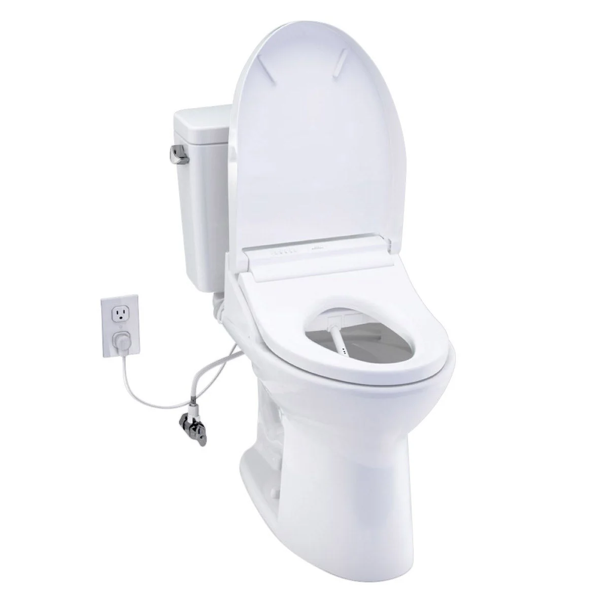 NEW - TOTO Drake 2-piece Elongated Toilet with C5 Washlet Bidet Seat - Image 3