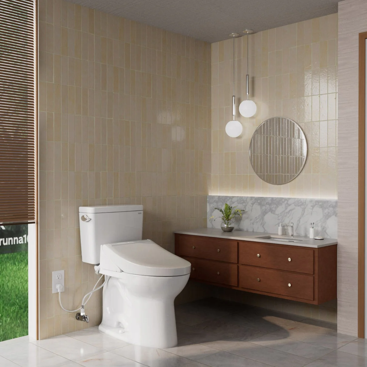 NEW - TOTO Drake 2-piece Elongated Toilet with C5 Washlet Bidet Seat - Image 9