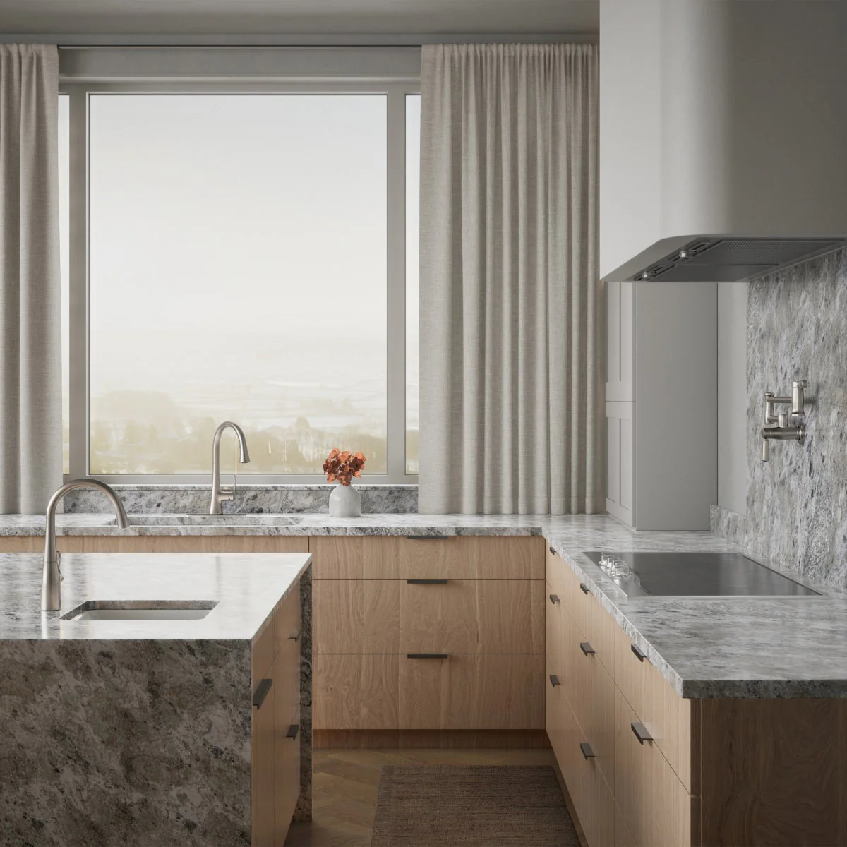 NEW - Kohler Guild Pull-down Kitchen Sink Faucet with Three-function Sprayhead, Chrome - Image 7