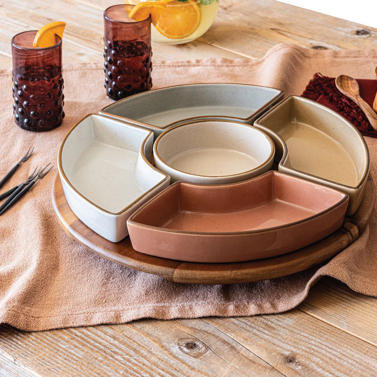 over&back Options Lazy Susan, 6-piece - Image 2