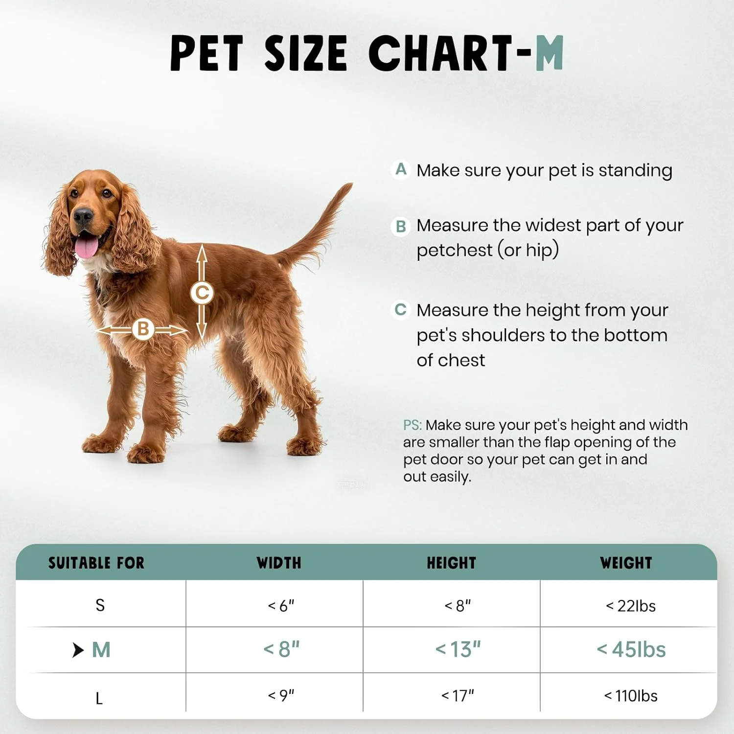 Dog Door for Door All Aluminum Alloy 3 Flaps White, Medium Doggy Doggie Door, Cat Door Heavy Duty Pet Door for Dogs, Insulation Flap and Lockable Closing Panel, Durable Rust Resistant, Pet Up to 45lb - Image 7