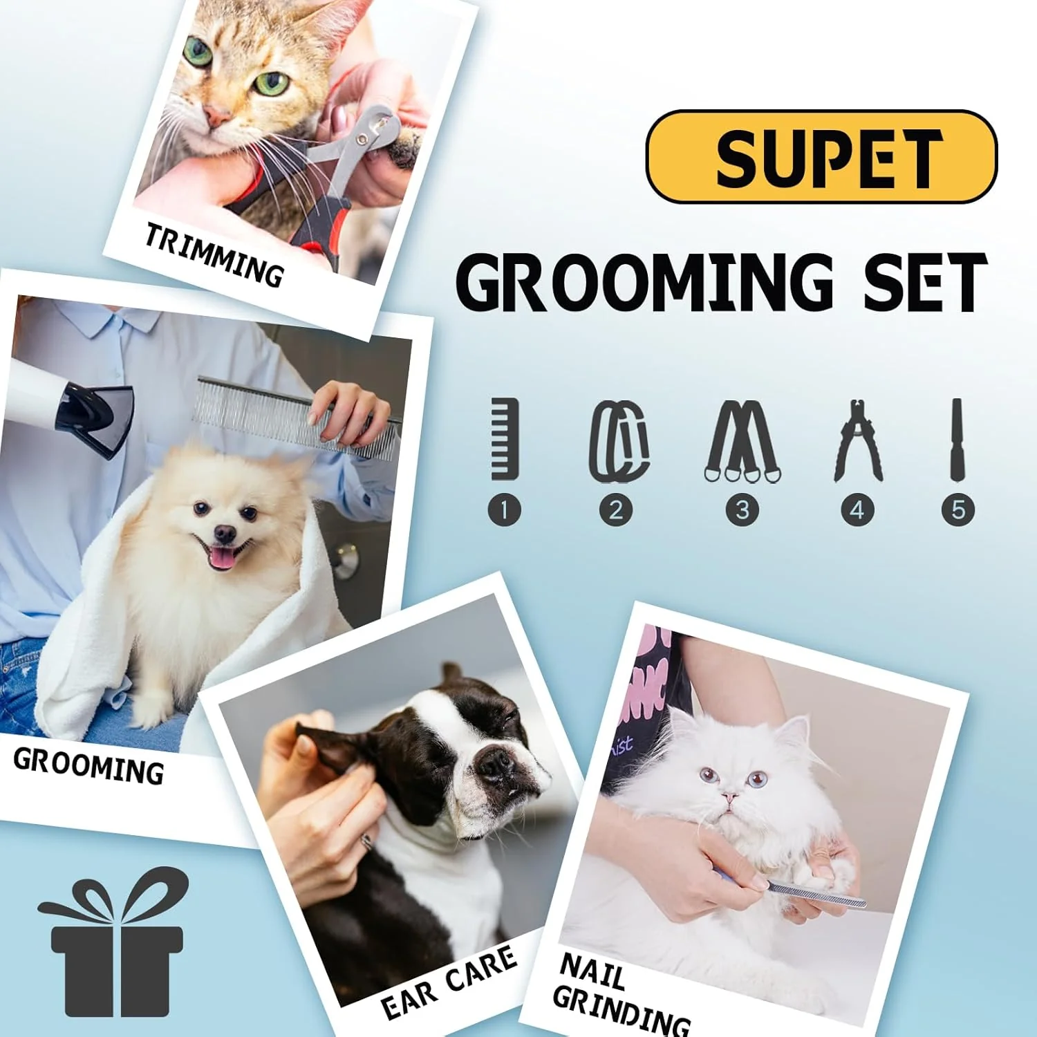 Supet Dog Grooming Hammock Harness for Dogs Cats, Restraint Dog & Small Animal Leashes Sling for Groomingk for Nail Trimming (Black Currant, XS) - Image 6