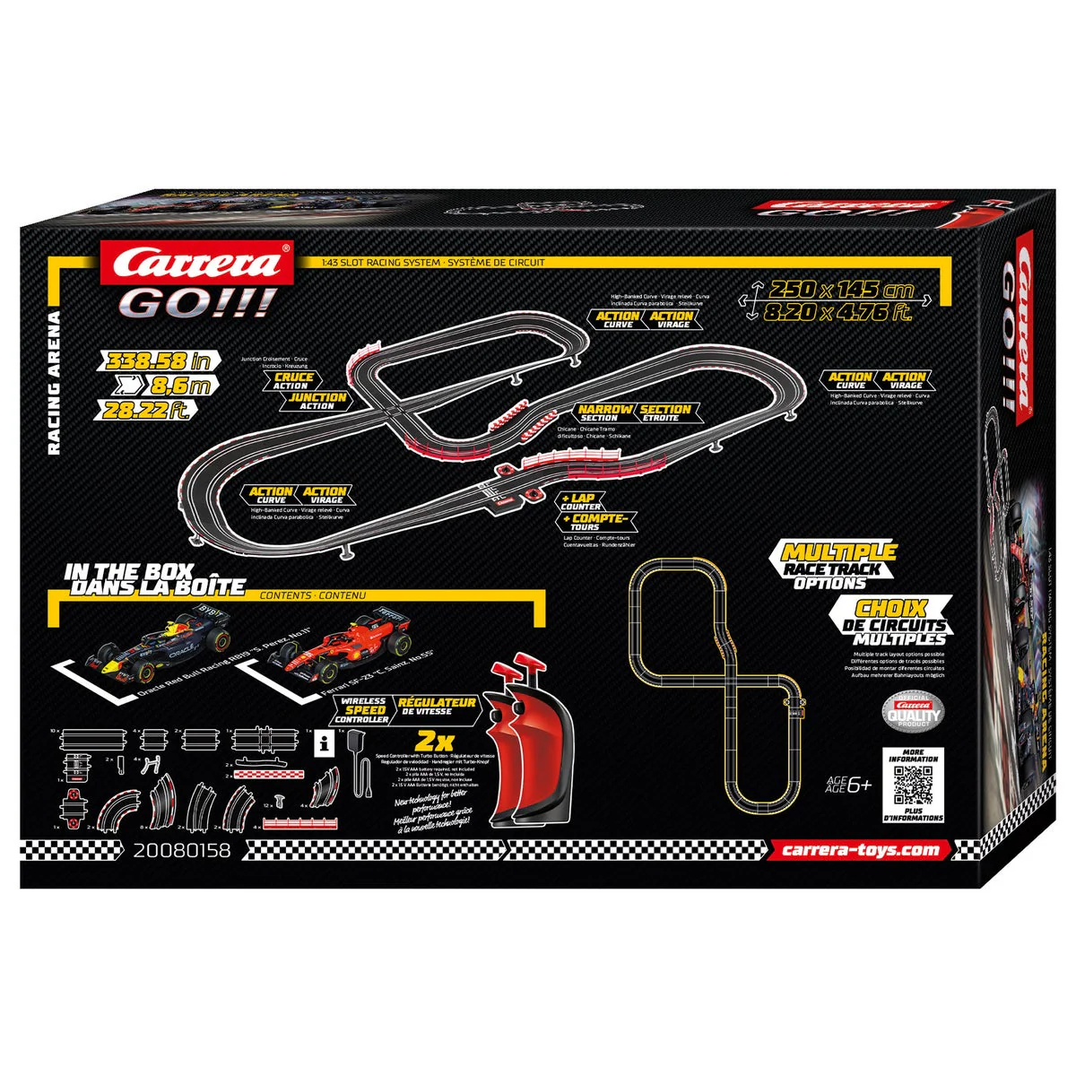 Carrera GO!!! “Racing Arena”-  F1 Race Cars Perez/ Sainz with 2 Wireless Controllers - Image 6