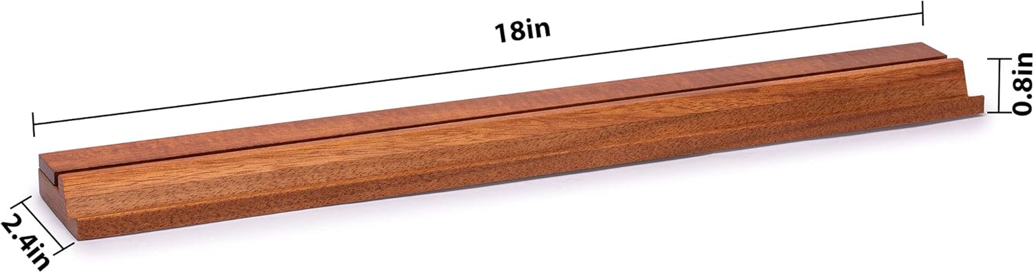 Yellow Mountain Imports Classic Chestnut Color Wooden Mahjong Game Racks with Pushers, 18 Inches - Set of 4 (Includes Magnetically Attached Mahjong Pushers) - Image 2