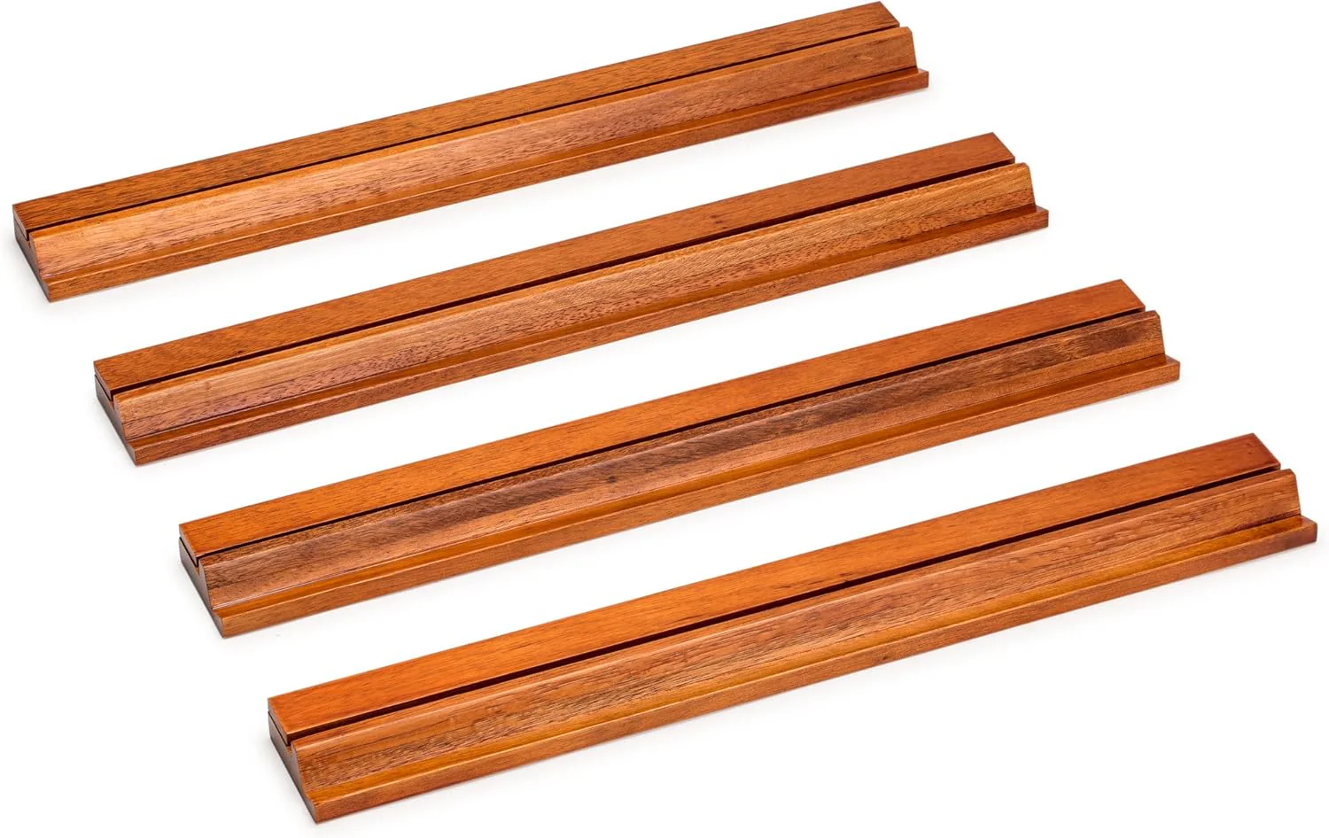 Yellow Mountain Imports Classic Chestnut Color Wooden Mahjong Game Racks with Pushers, 18 Inches - Set of 4 (Includes Magnetically Attached Mahjong Pushers) - Image 4