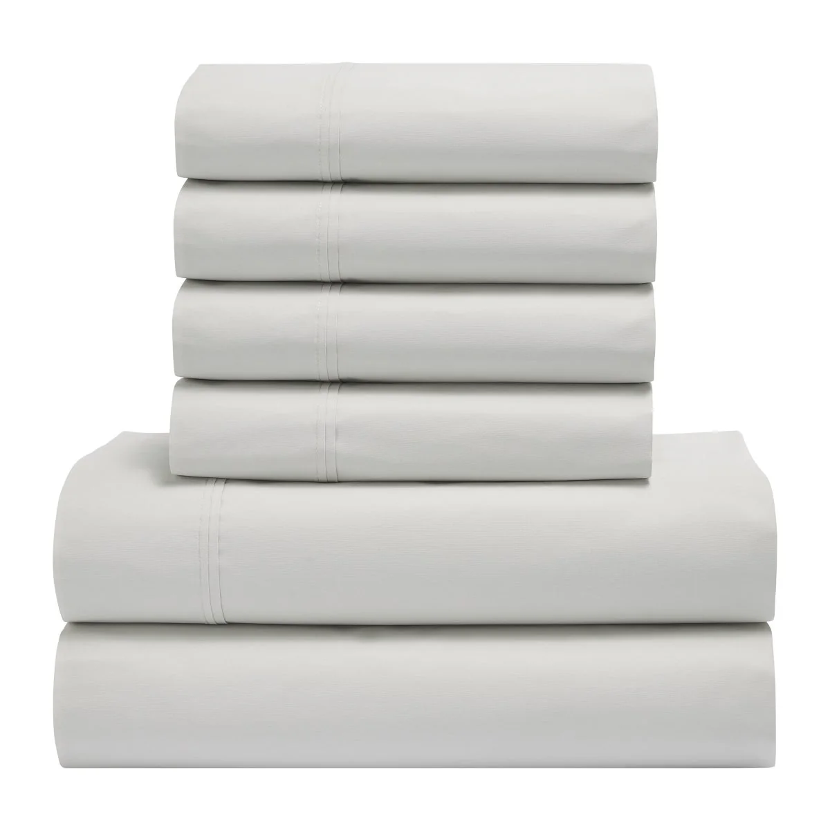TheraLuxe by Therapedic 300 Thread Count 6-piece Peached Percale Sheet Set, Queen, Green - Image 4