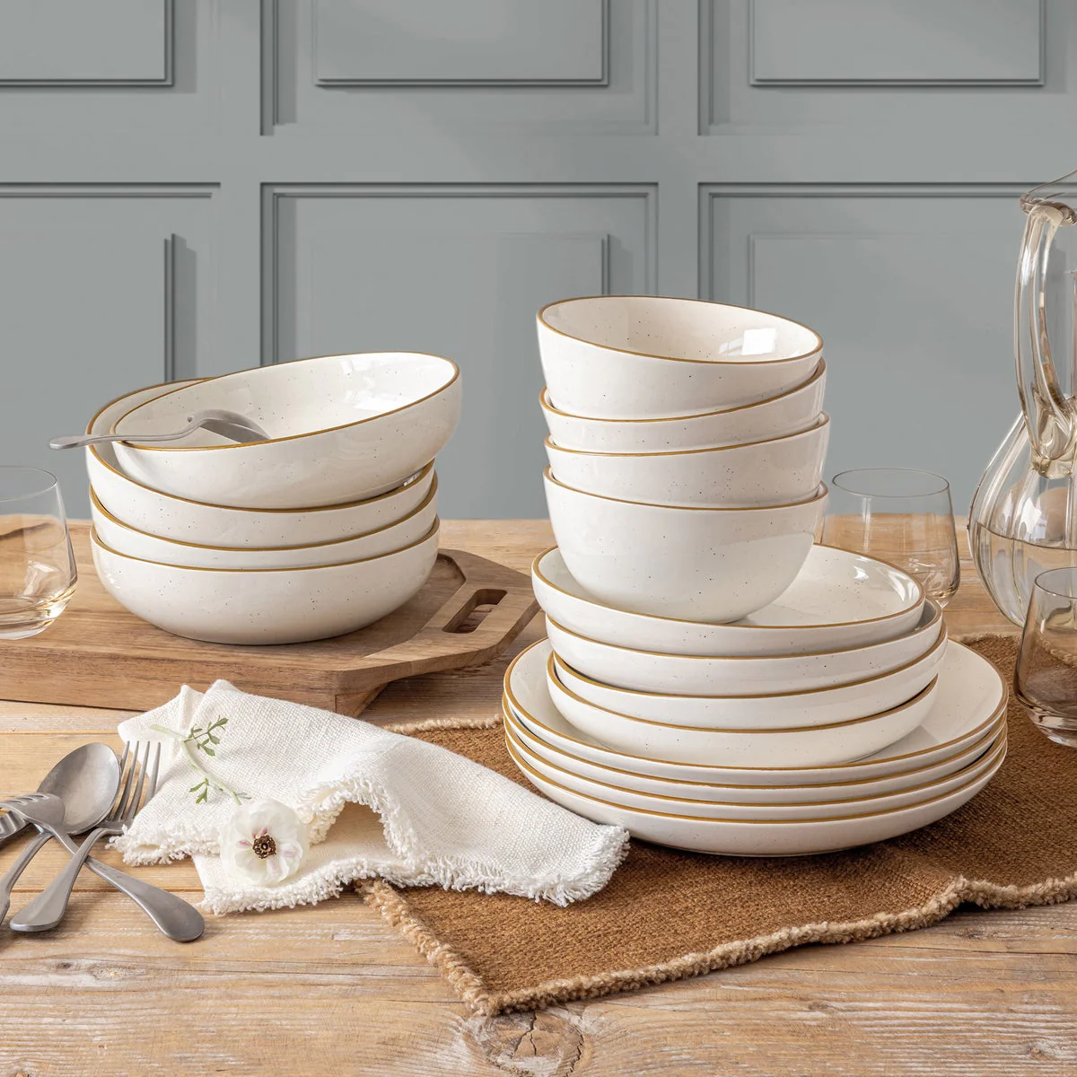 over&back Options 16-piece Dinnerware Set - White - Image 4