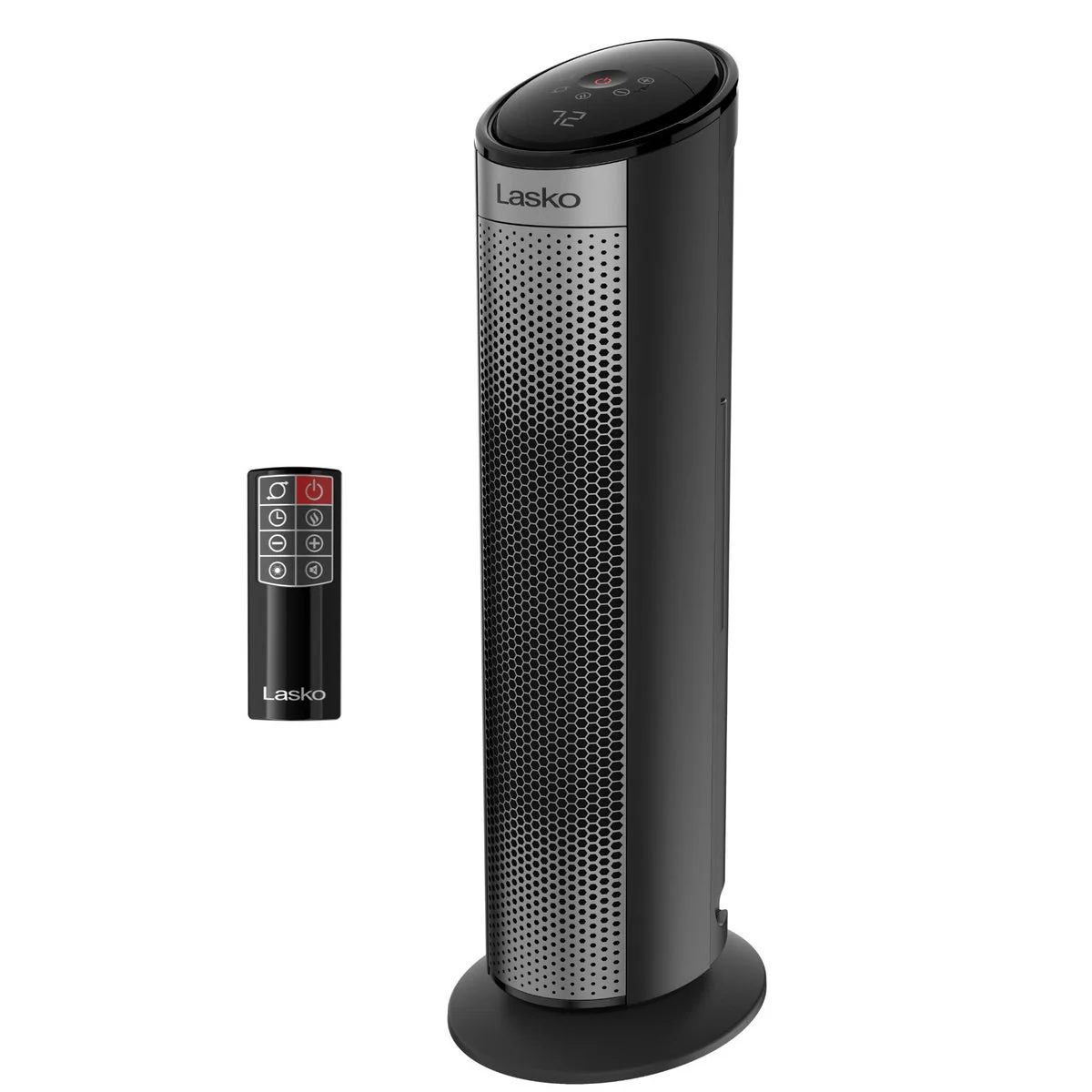 Lasko 22" Digital Ceramic Tower Space Heater with Child Lock and Remote