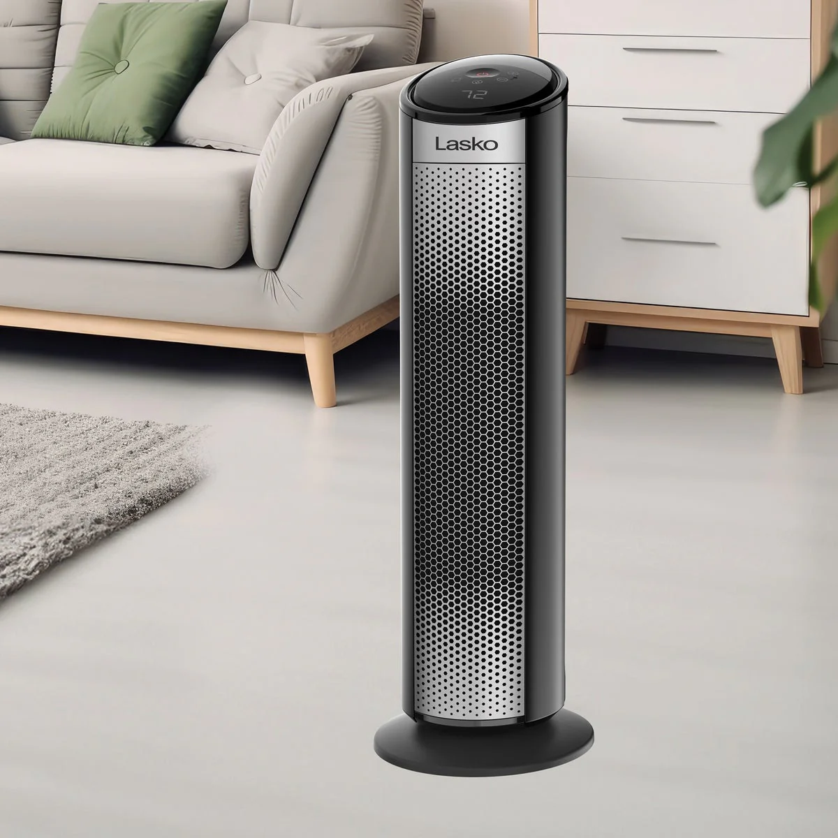 Lasko 22" Digital Ceramic Tower Space Heater with Child Lock and Remote - Image 6