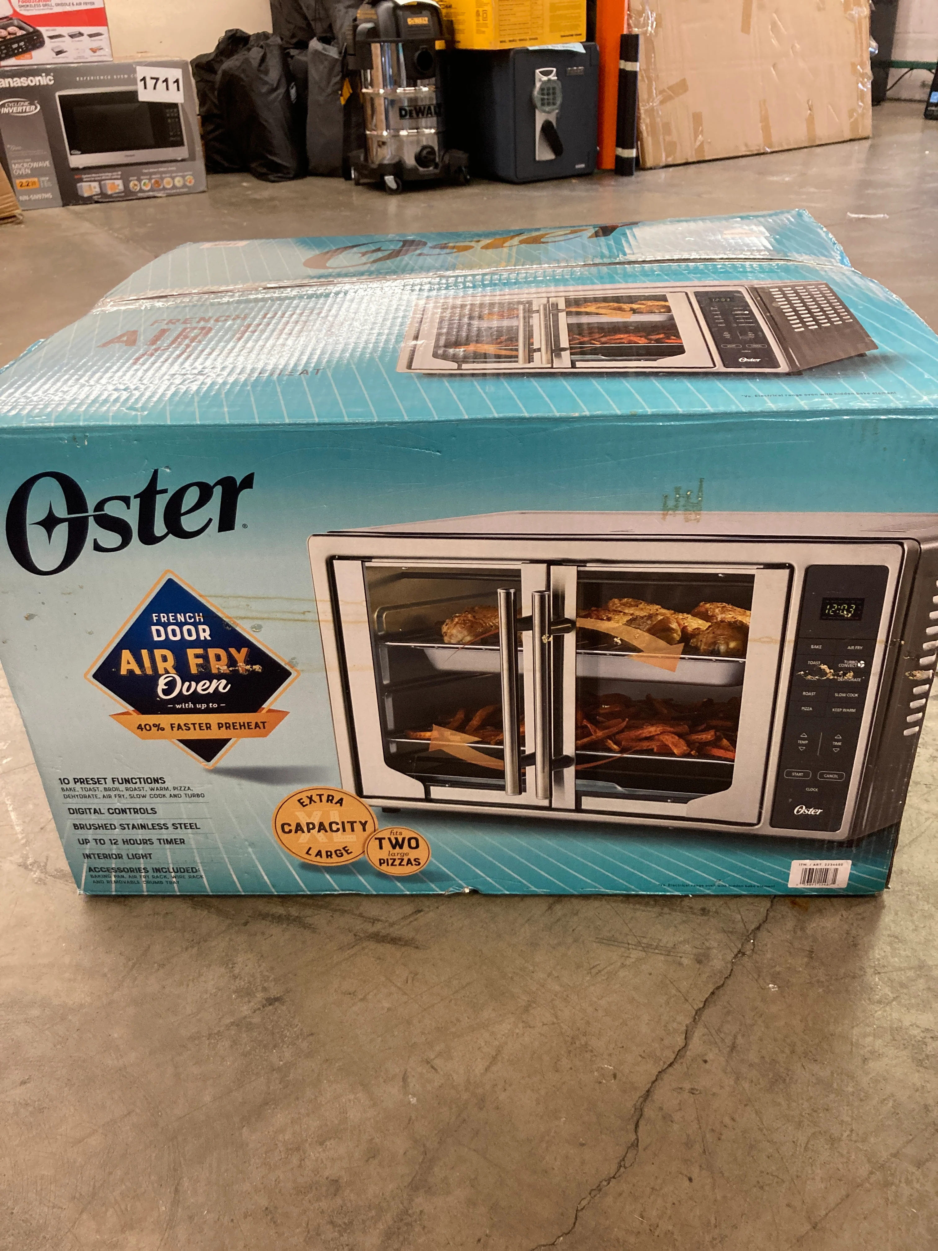 NEW - Oster Digital French Door Air Fry Countertop Oven - Retail $199