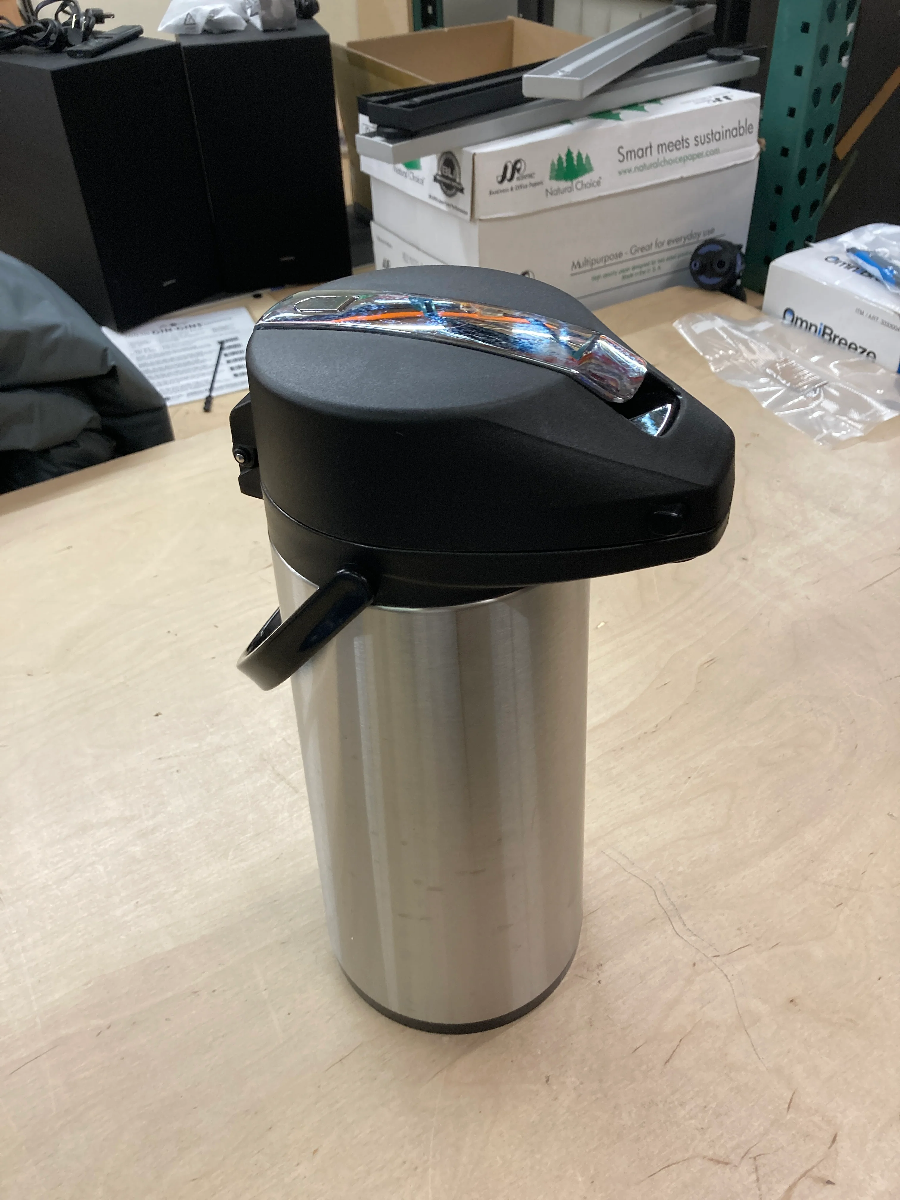 Service Ideas 74.4 fl oz Glass Lined Airpot with Lever - Retail $20
