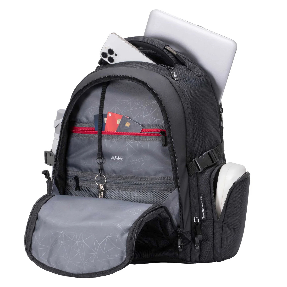 Traveler’s Choice 19" Direct Multi-Pocket Laptop Backpack - Image 7