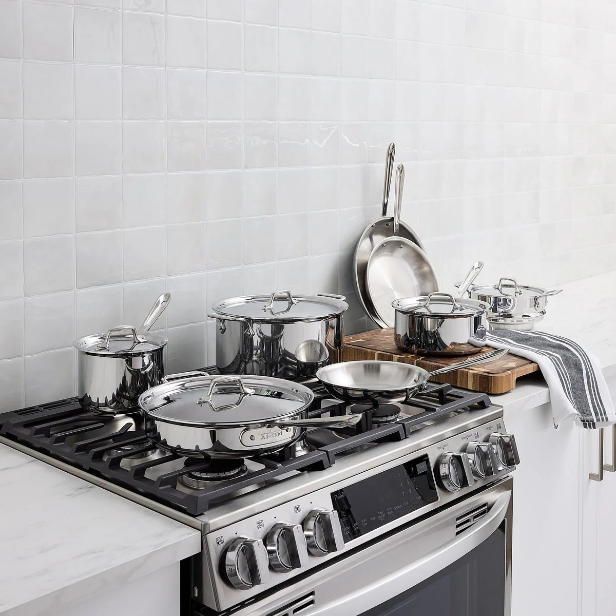 NEW - All-Clad D3 13-piece Stainless Steel Cookware Set - Image 2