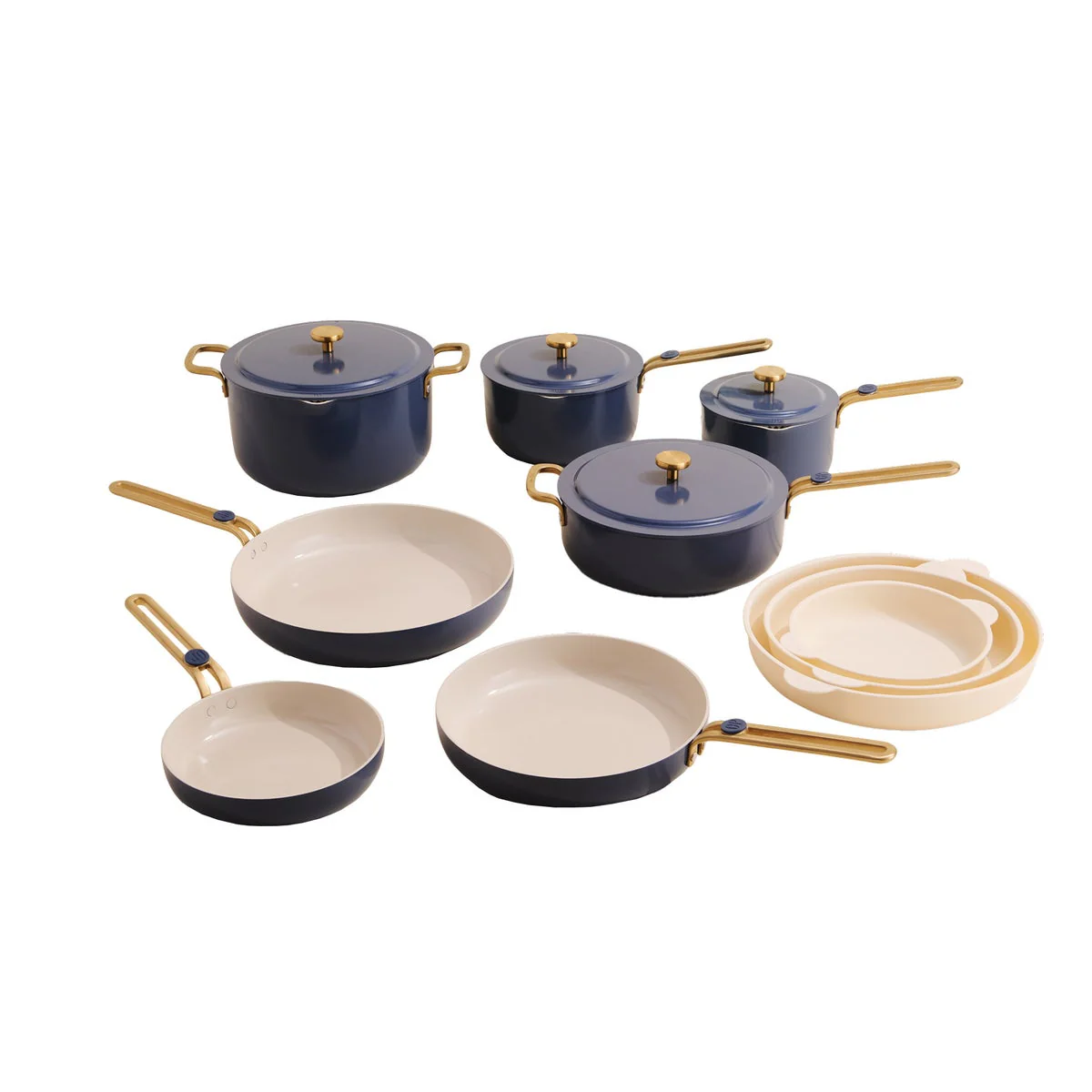 Our Place 14-piece Essentials Ceramic Nonstick Cookware Set - Blue - Image 3