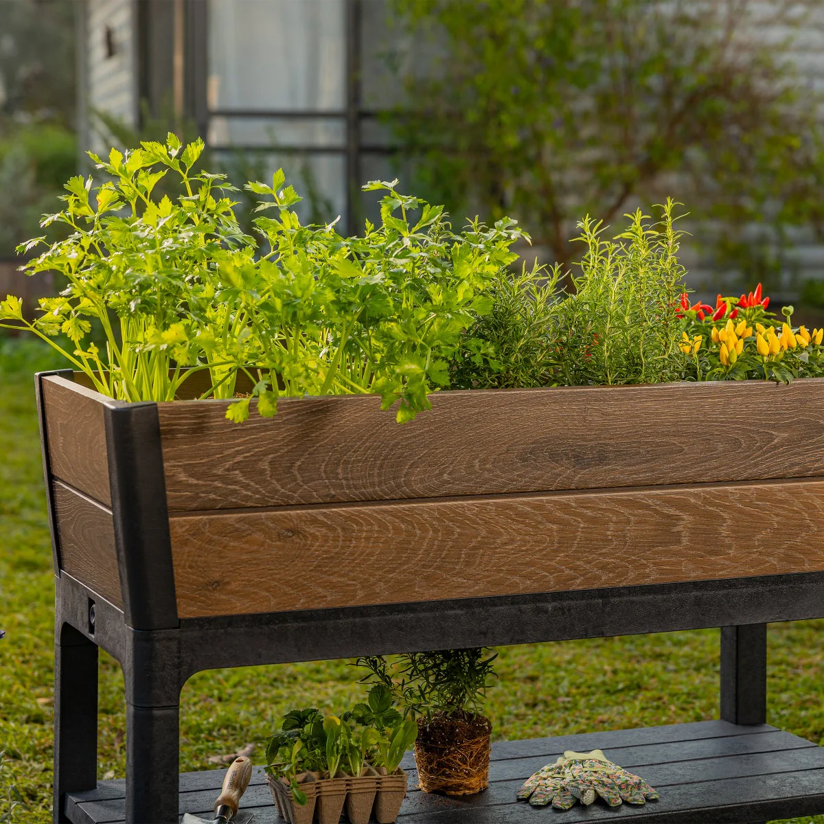NEW - Walnut Elevated Garden Bed - Image 2