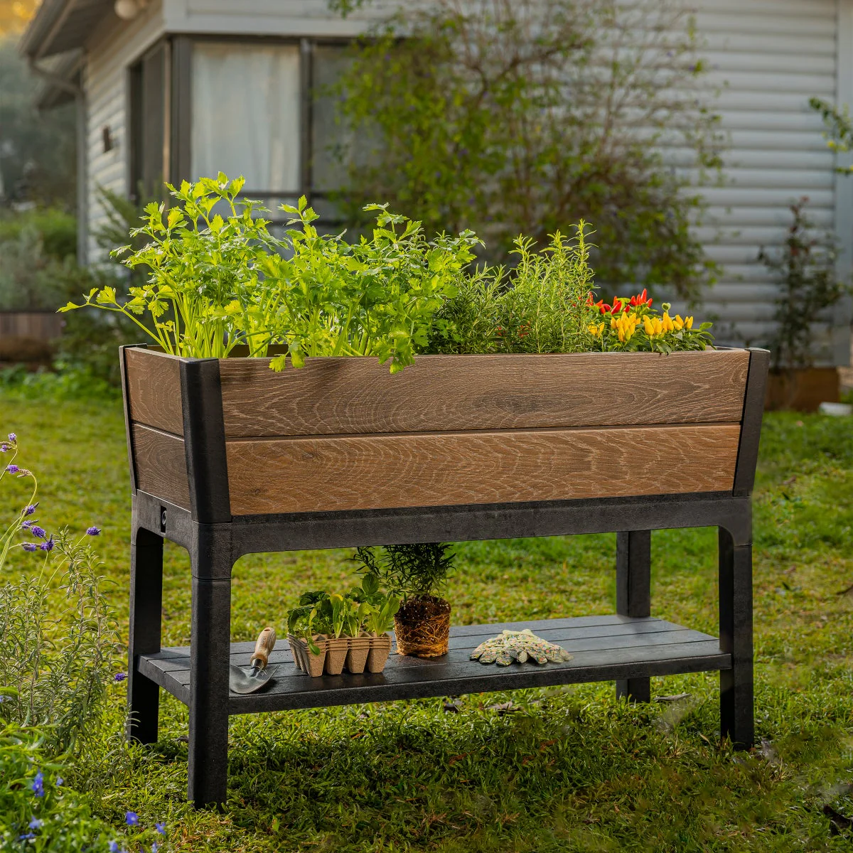 NEW - Walnut Elevated Garden Bed - Image 3