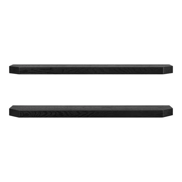 36 in. W x 7 in. D Black Decorative Wall Shelf with Ledge (Set of 2) - Image 7