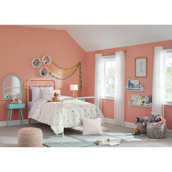 StyleWell Kids White Wood Floating Wall Shelves (Set of 2) - Image 7