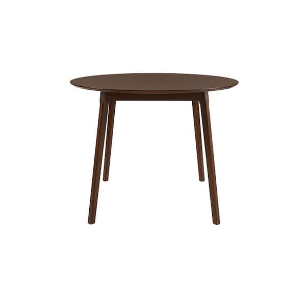 Sable Brown Wood Round Dining Table for 4 (42 in. L x 30 in. H) - Image 3
