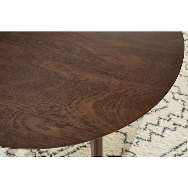 Sable Brown Wood Round Dining Table for 4 (42 in. L x 30 in. H) - Image 5