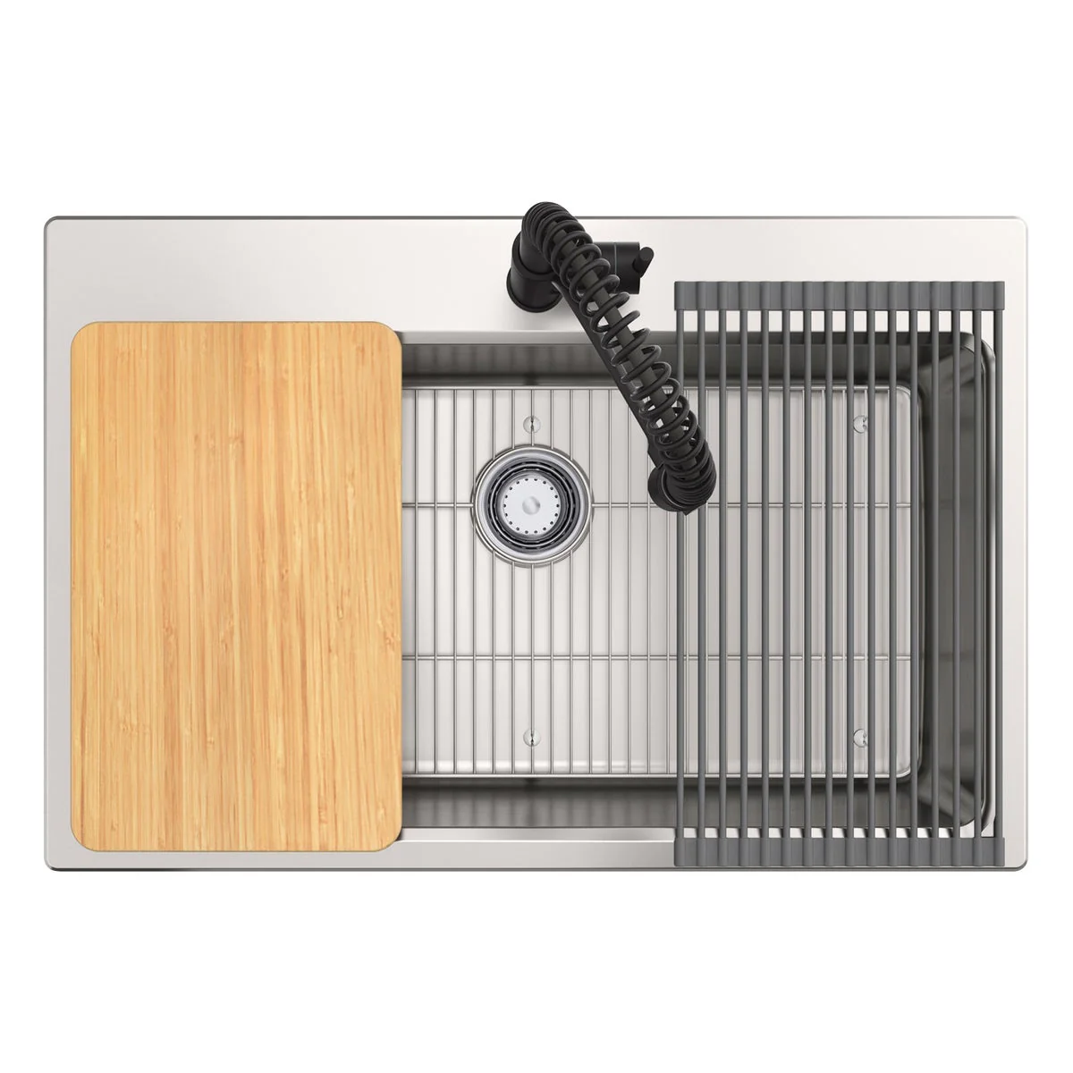 NEW - Kohler Provo 33" Dual Mount Single-bowl Workstation Kitchen Sink Kit - Image 5