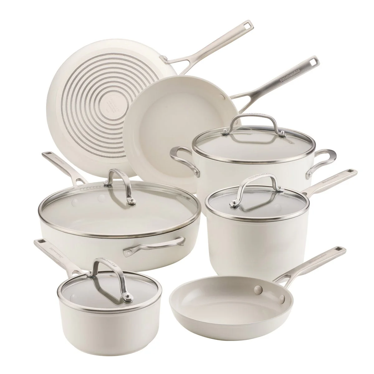 KitchenAid Hard-Anodized Ceramic Induction Cookware Set, 11-piece - Image 3