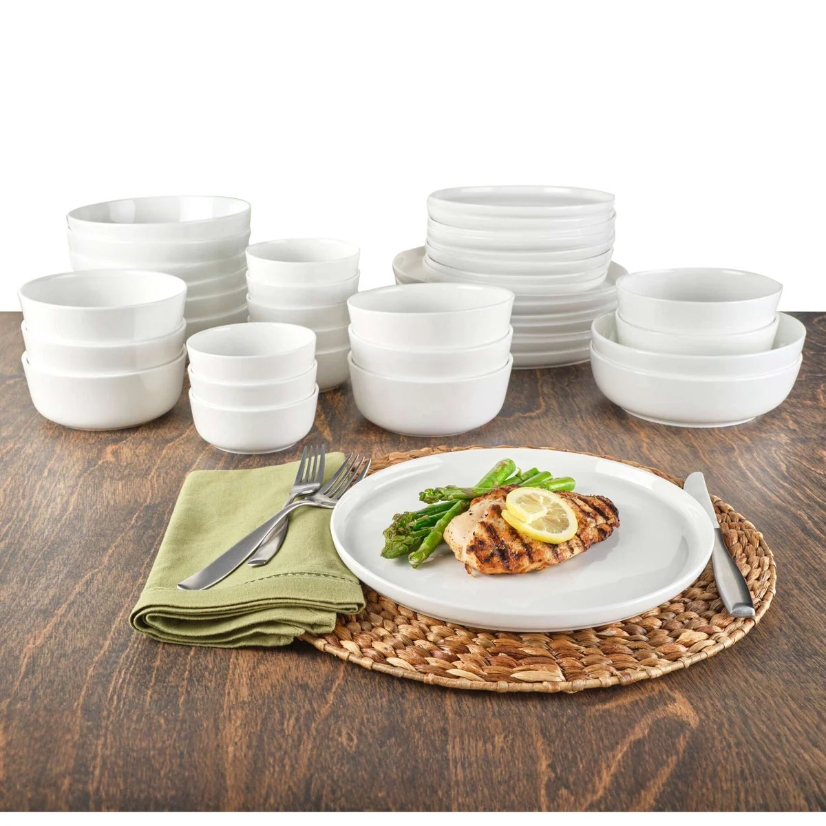 NEW - Mikasa Samantha 40-piece Bone China Dinnerware Set - Image 2